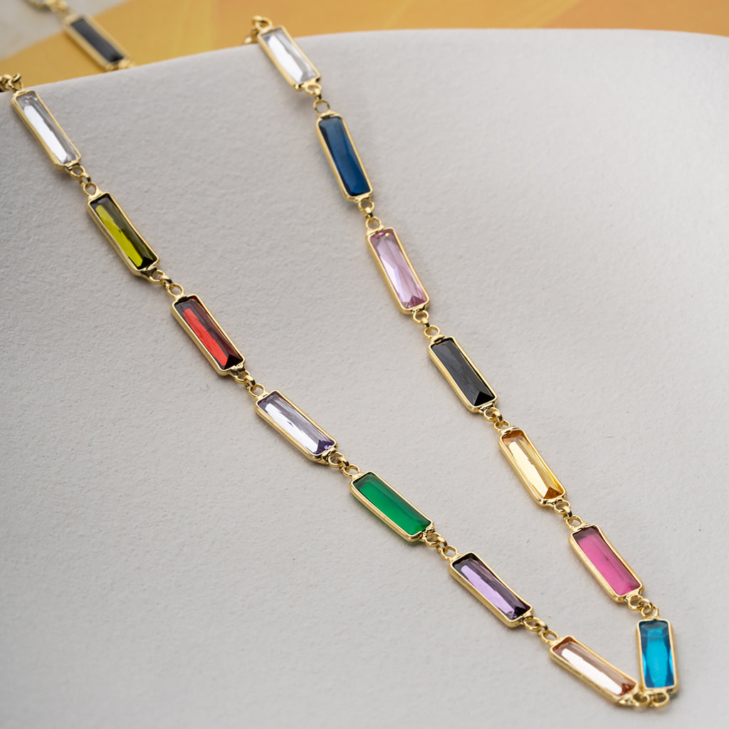 MIELYA FÄRGFULL KEDJA | 925 SILVER