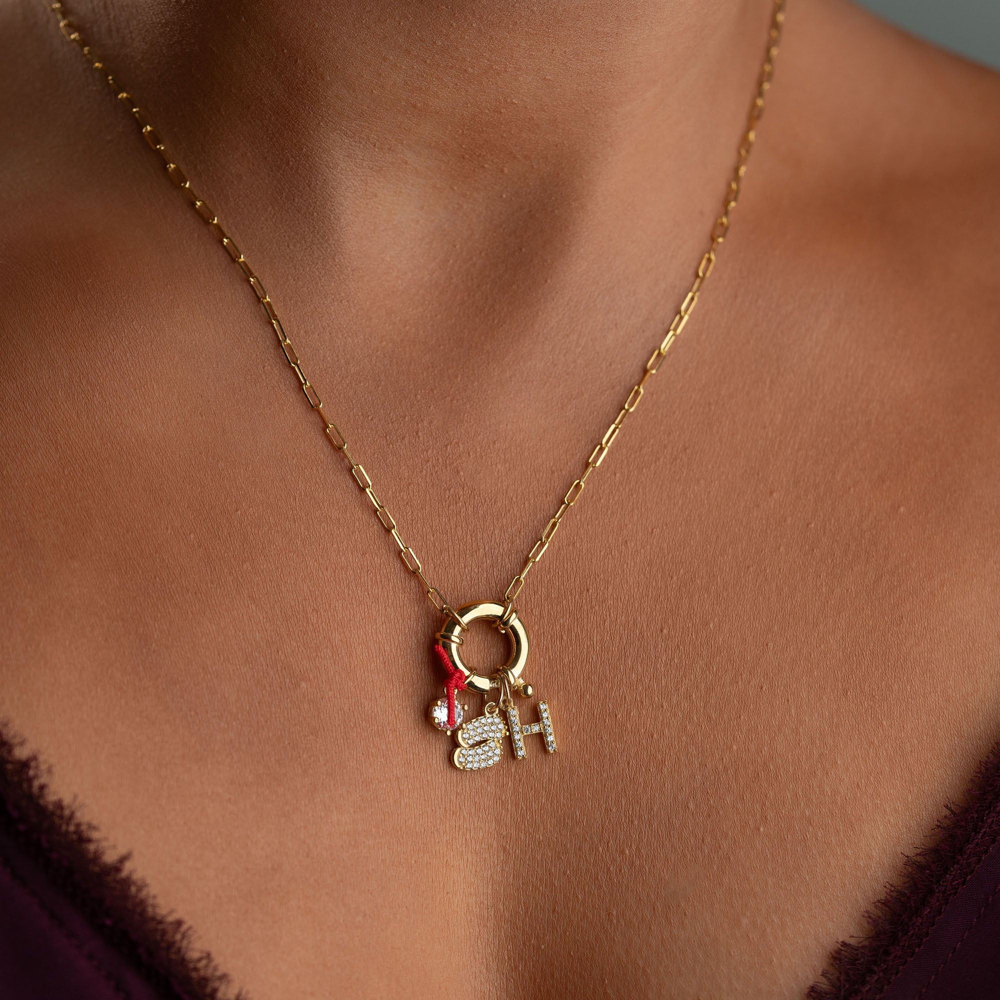AMALIA INITIAL HALSBAND | 925 SILVER