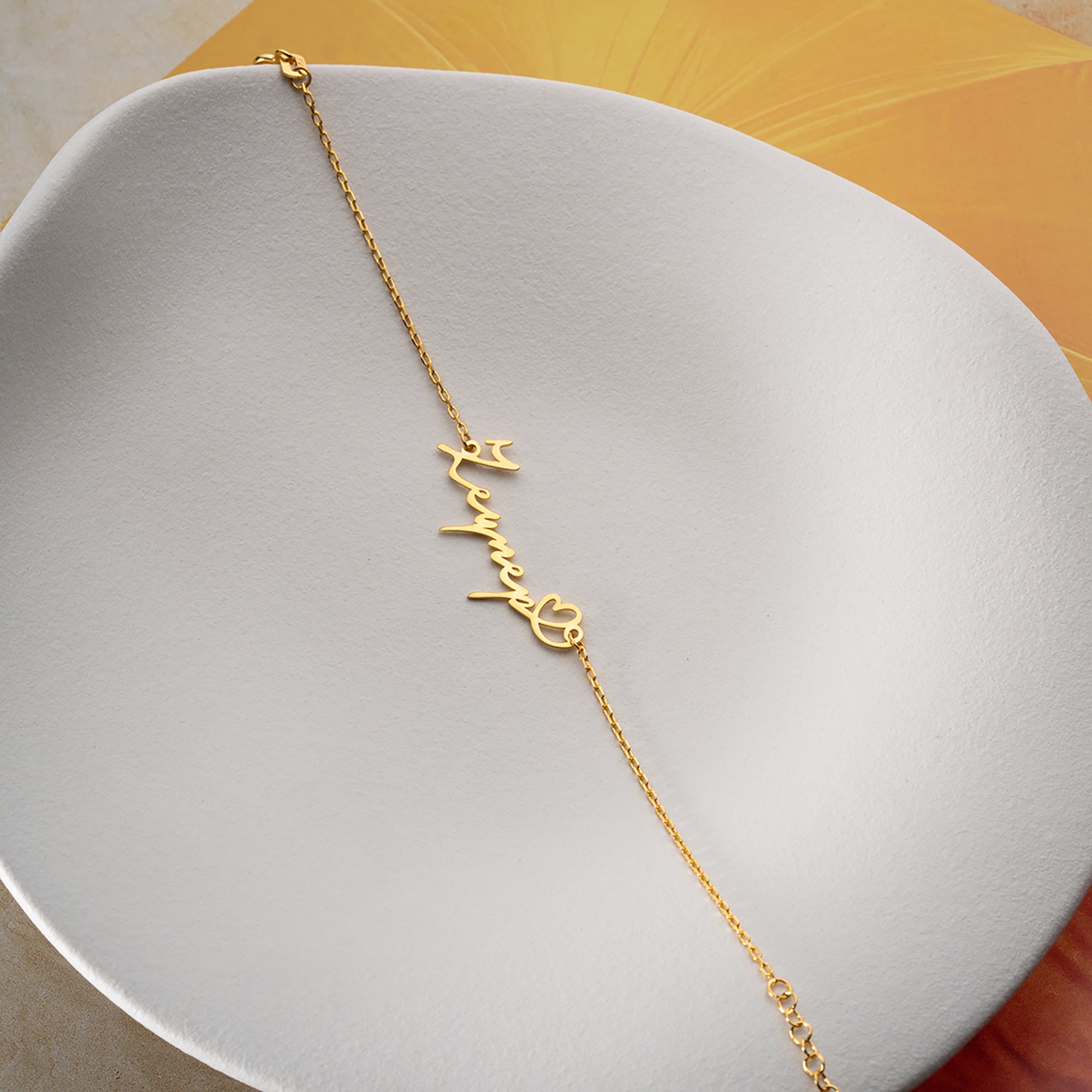 HJÄRTA NAMN ARMBAND | 925 SILVER