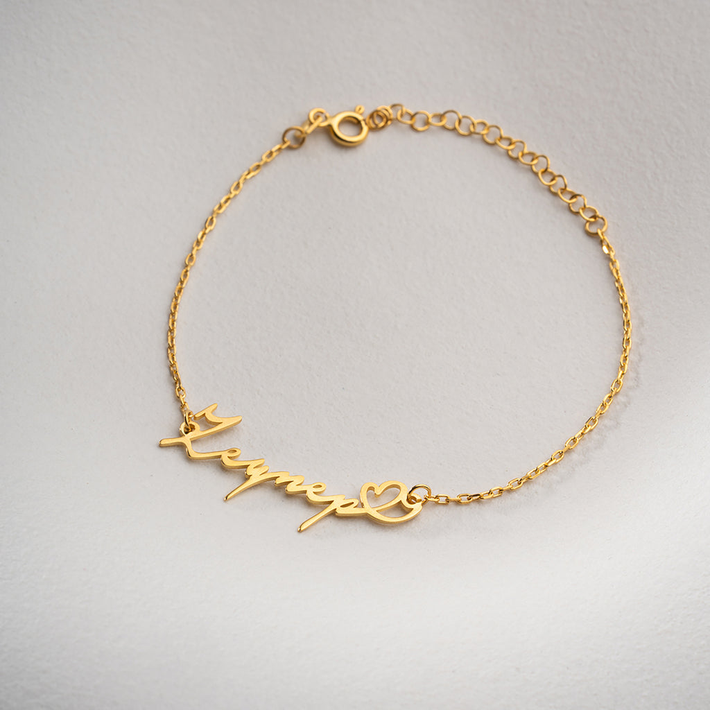 HJÄRTA NAMN ARMBAND | 925 SILVER