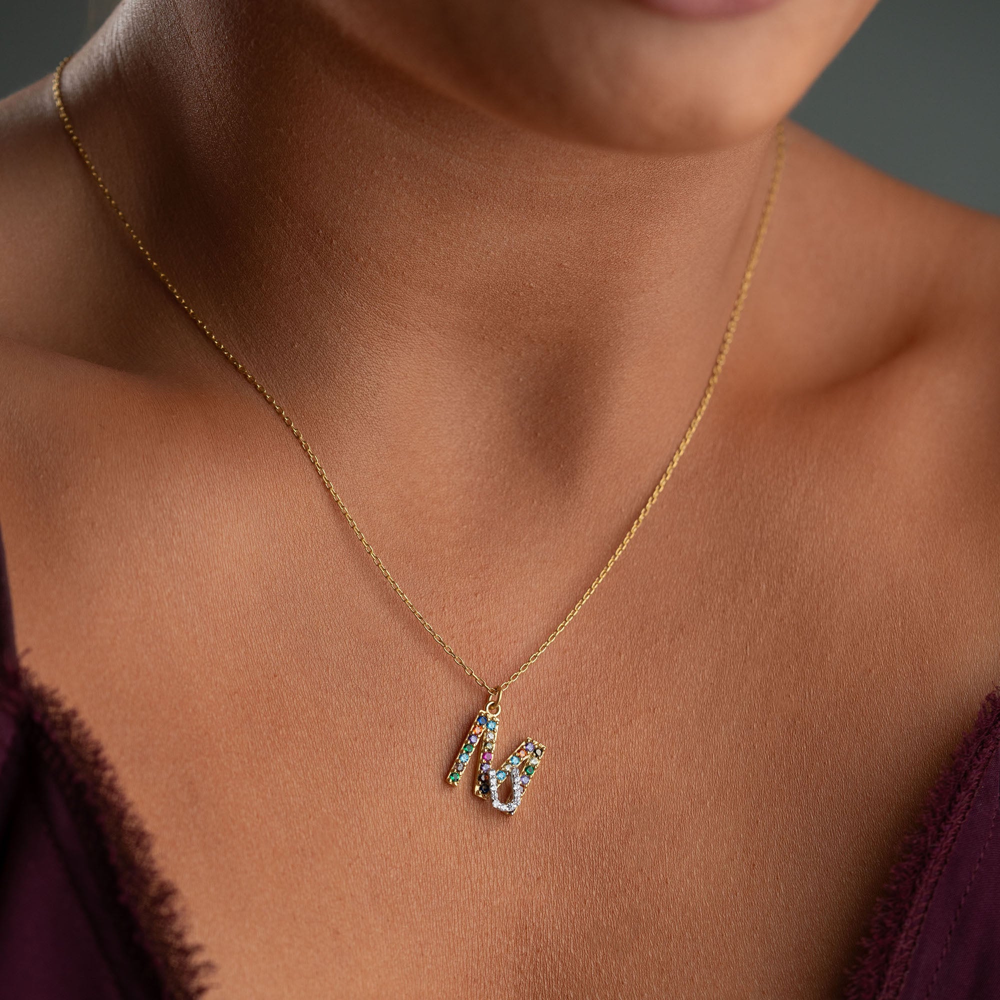 IRIS INITIAL HALSBAND | 925 SILVER
