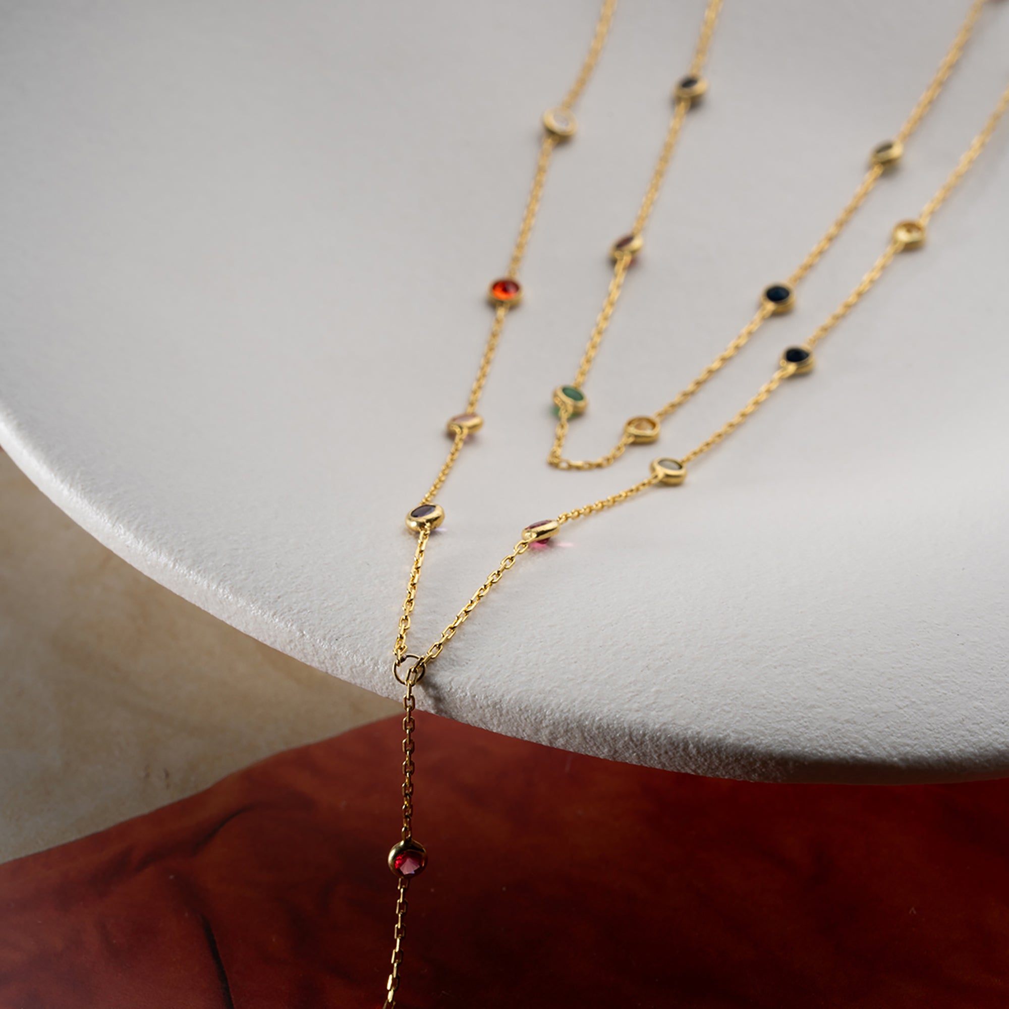 NEE FÄRGFULL KEDJA | 925 SILVER 