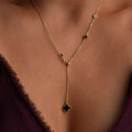 MIDNIGHT CLOVER Y HALSBAND | 925 SILVER