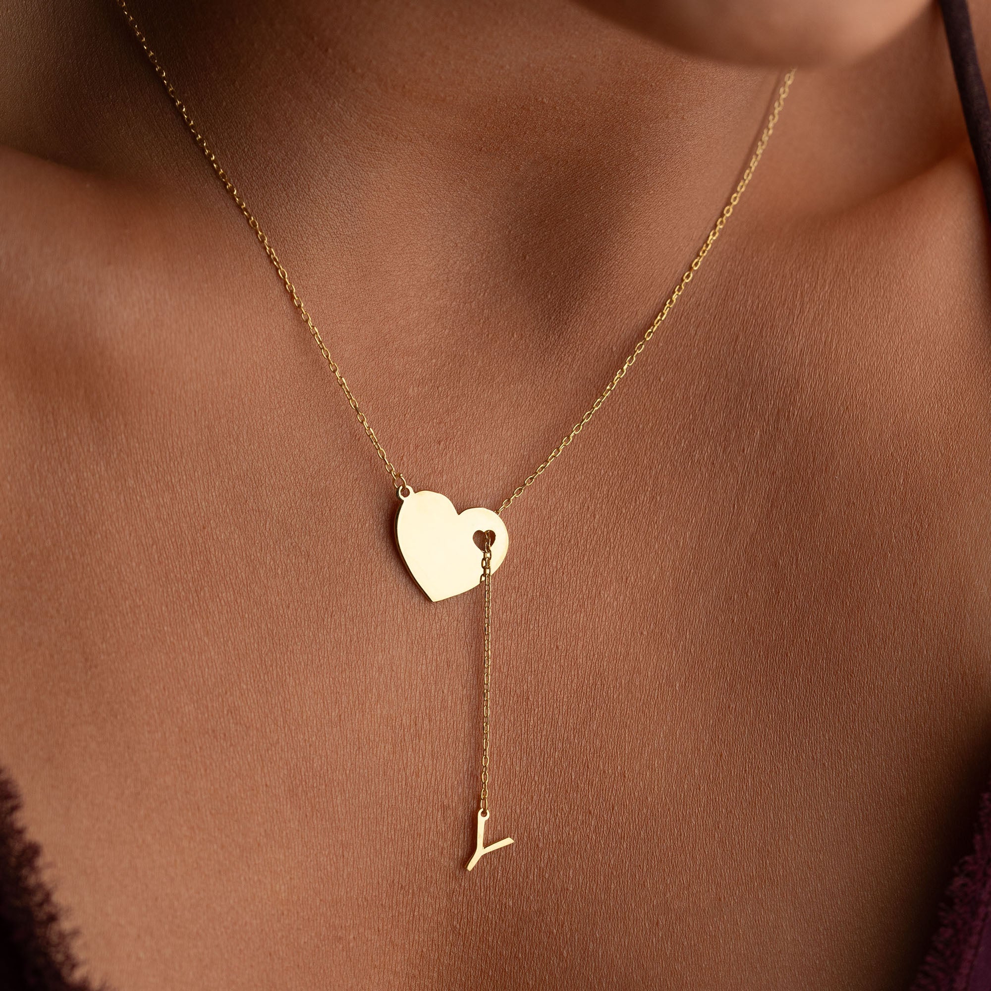 AMOUR LARIAT INITIAL HALSBAND | 925 SILVER