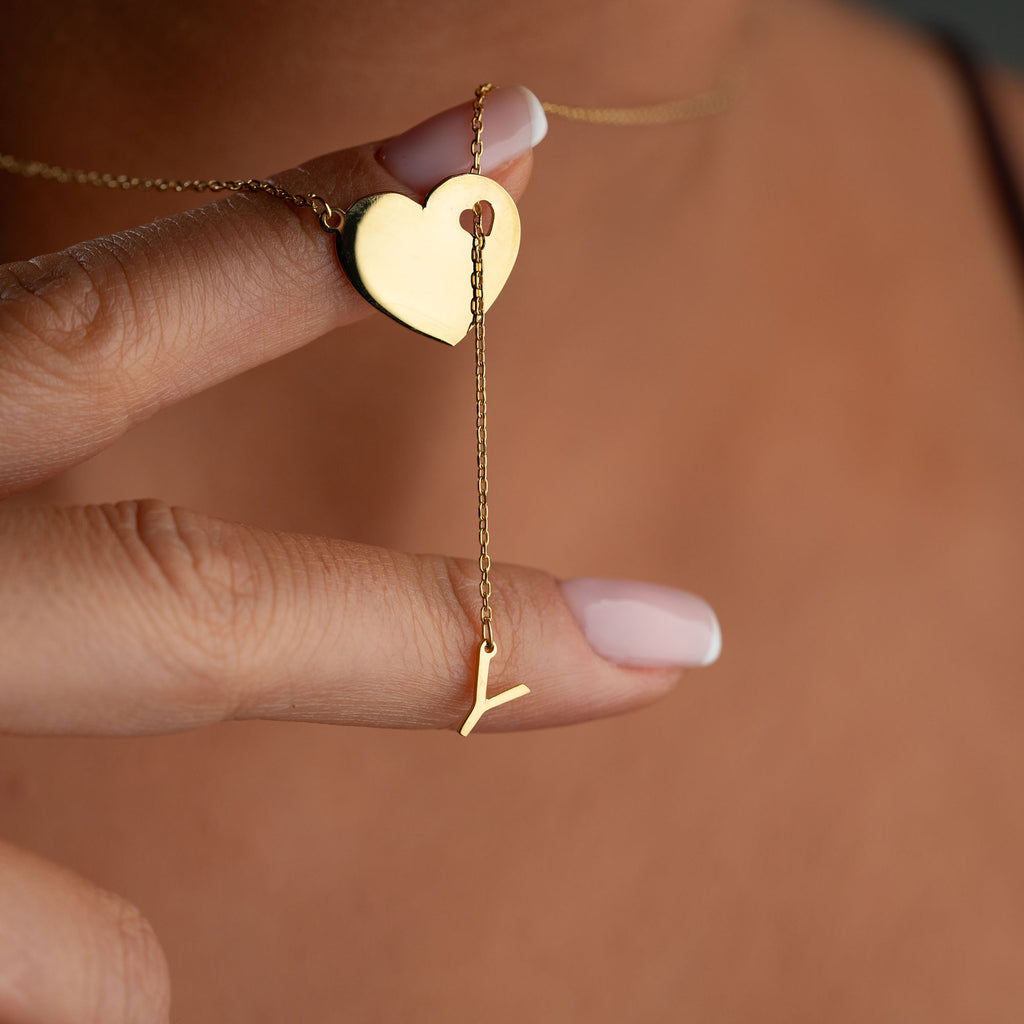 AMOUR LARIAT INITIAL HALSBAND | 925 SILVER