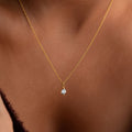 SOLITAIRE DROP HALSBAND | 925 SILVER