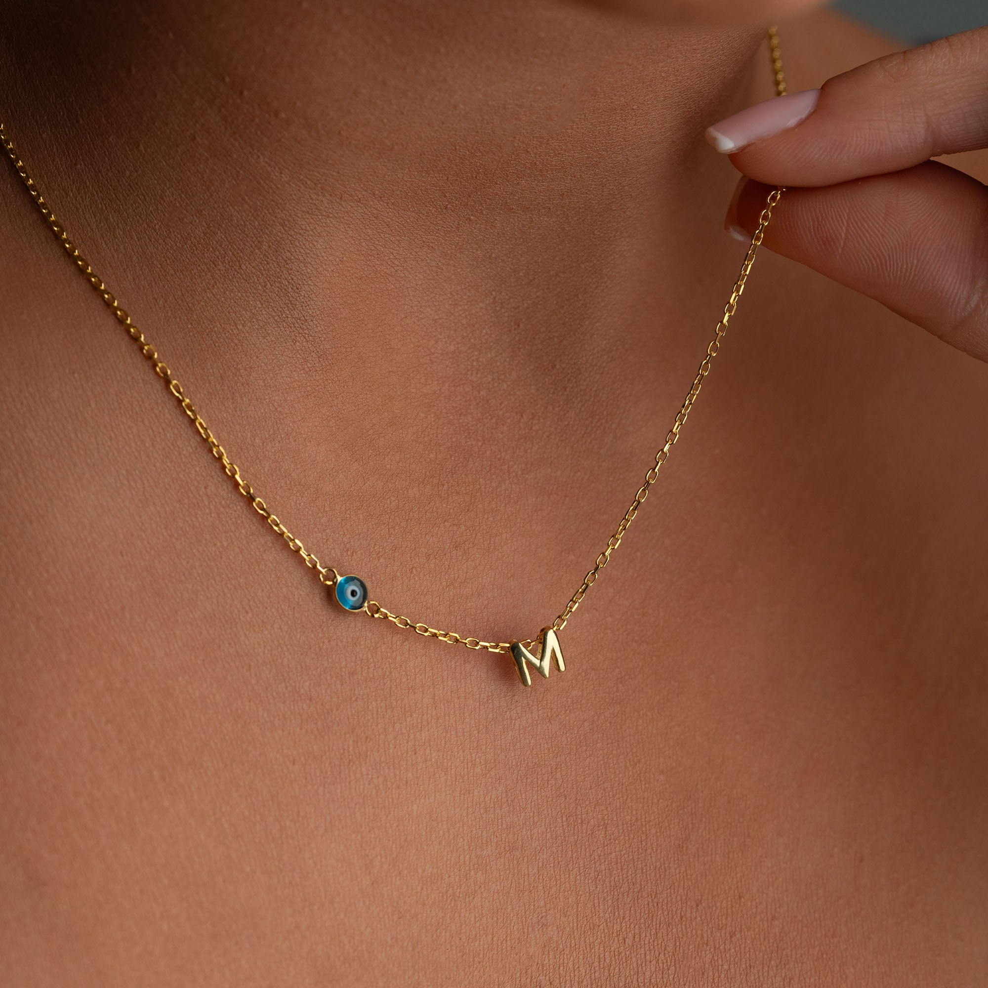 PETITE NAZAR INITIAL HALSBAND | 925 SILVER