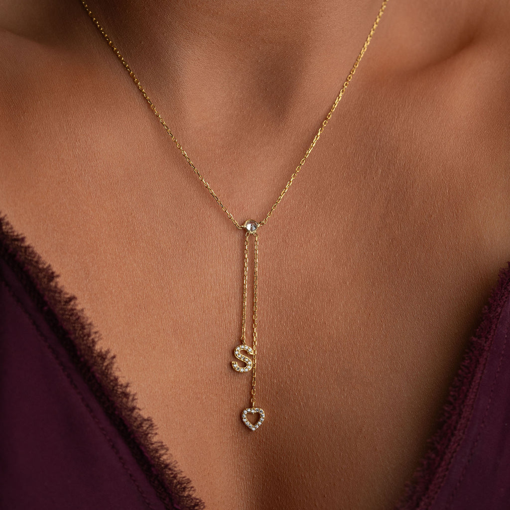 AMOUR INITIAL HALSBAND | 925 SILVER