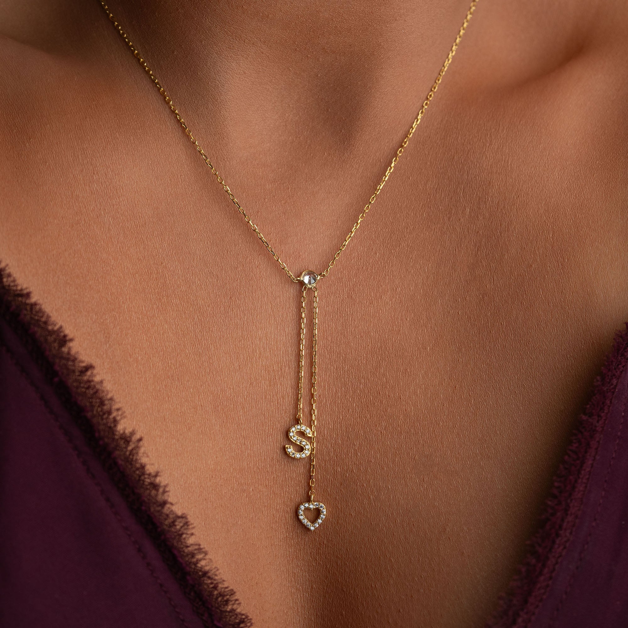 AMOUR INITIAL HALSBAND | 925 SILVER