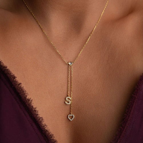 AMOUR INITIAL HALSBAND | 925 SILVER