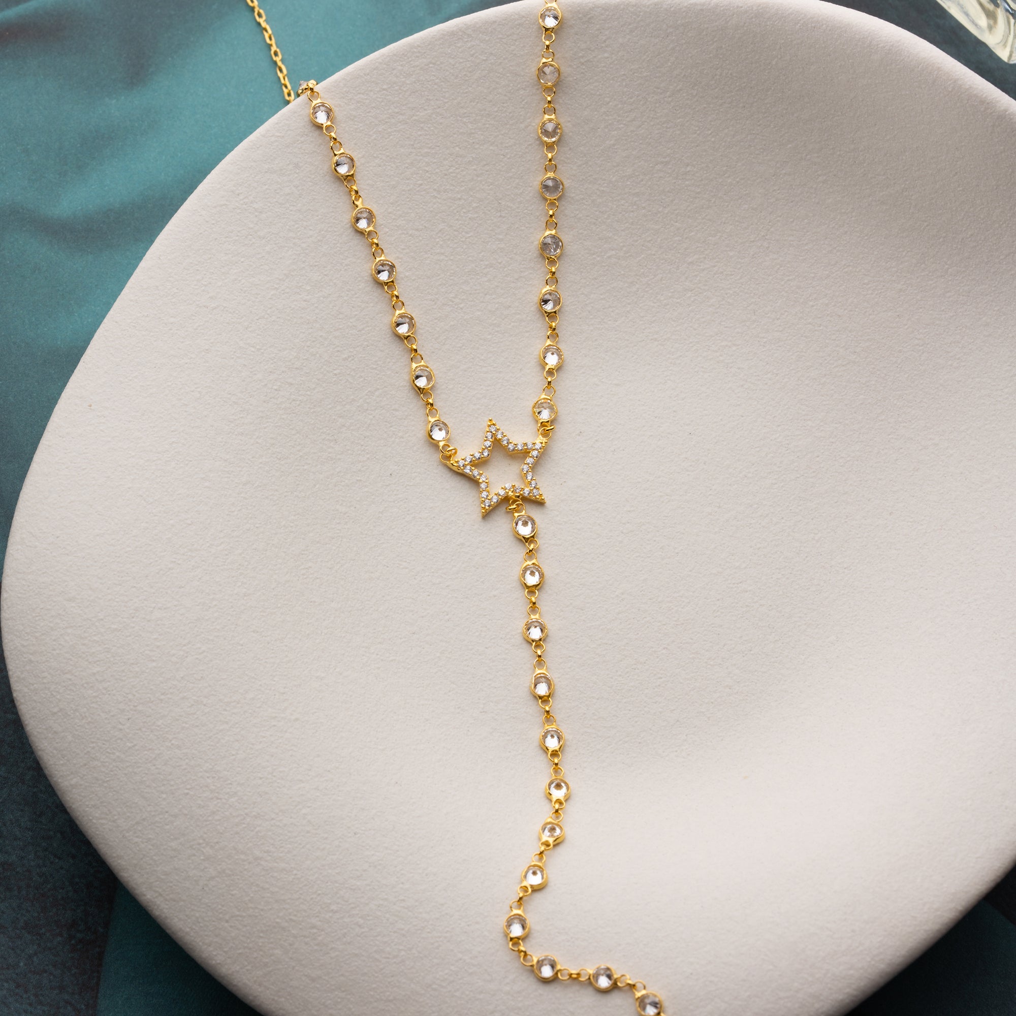 STJÄRNHALSBAND MED ZIRKONER | 925 SILVER