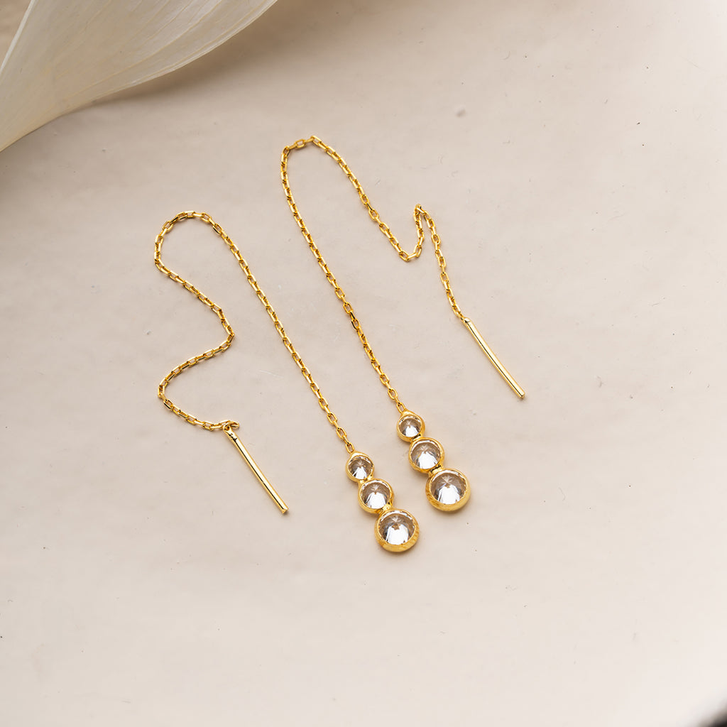 FIONA HÄNGANDE ZIRCONIA ÖRHÄNGA | 925 SILVER