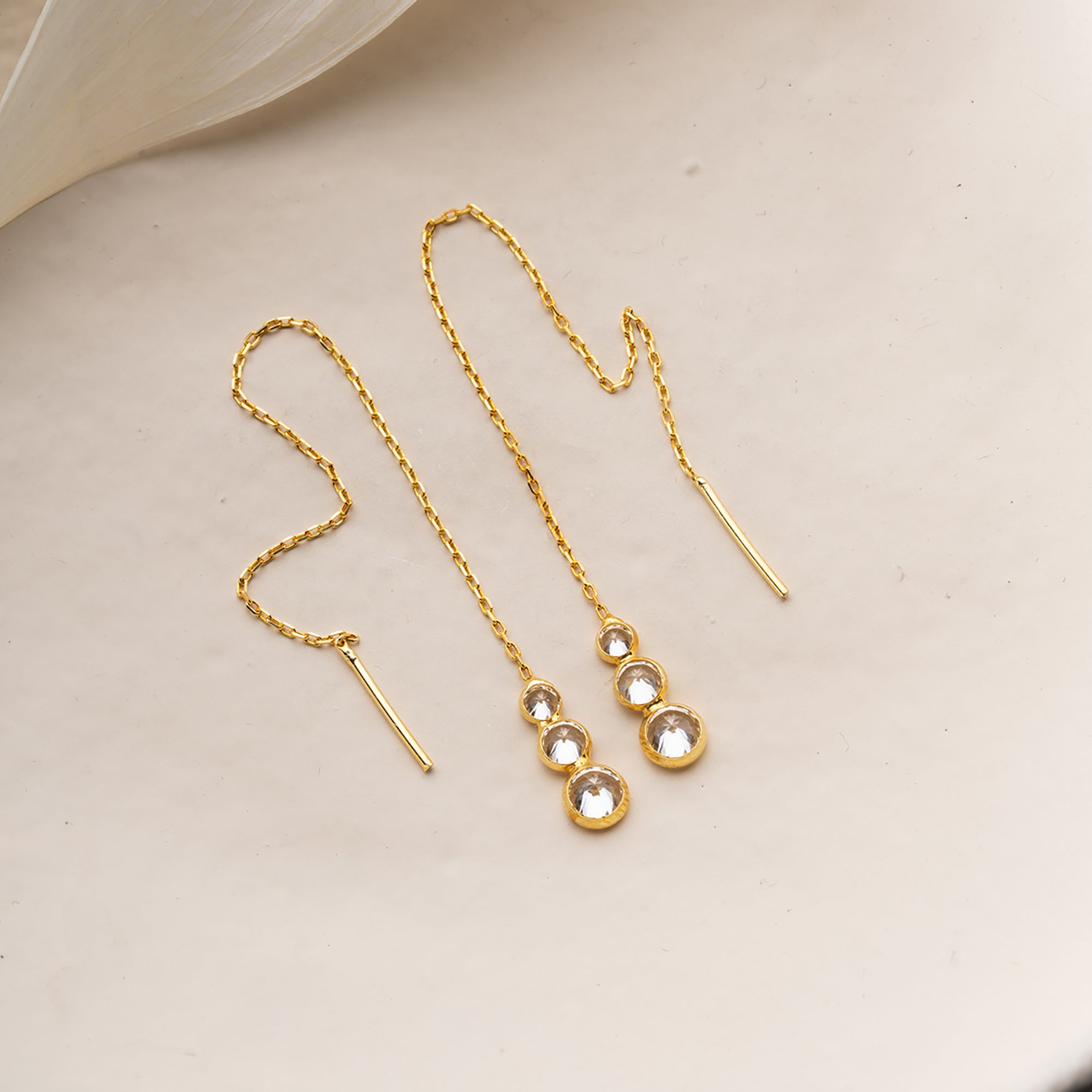 FIONA HÄNGANDE ZIRCONIA ÖRHÄNGA | 925 SILVER