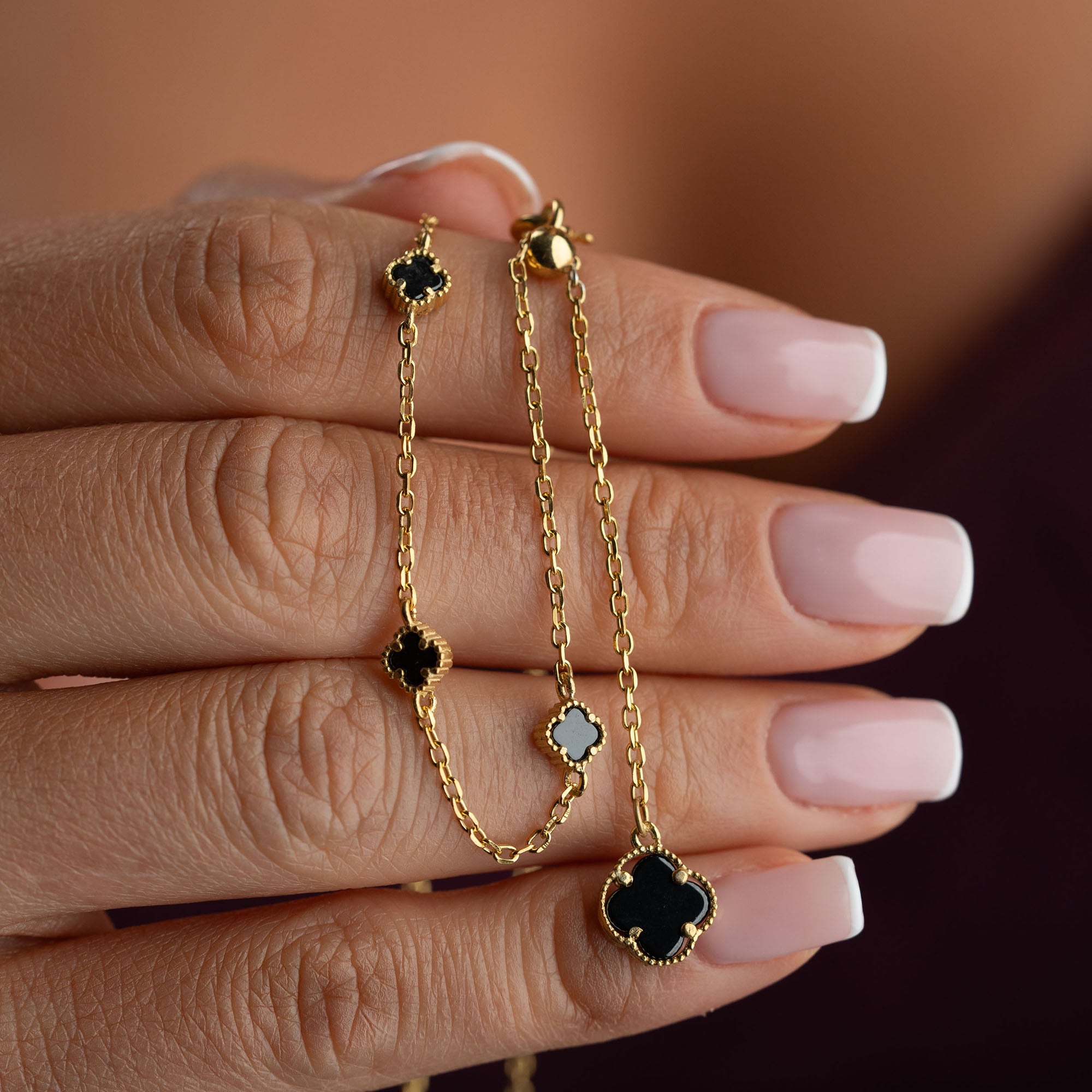 MIDNIGHT CLOVER Y HALSBAND | 925 SILVER