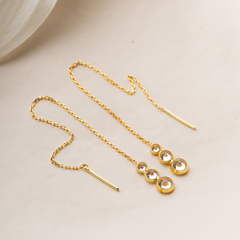 FIONA HÄNGANDE ZIRCONIA ÖRHÄNGA | 925 SILVER