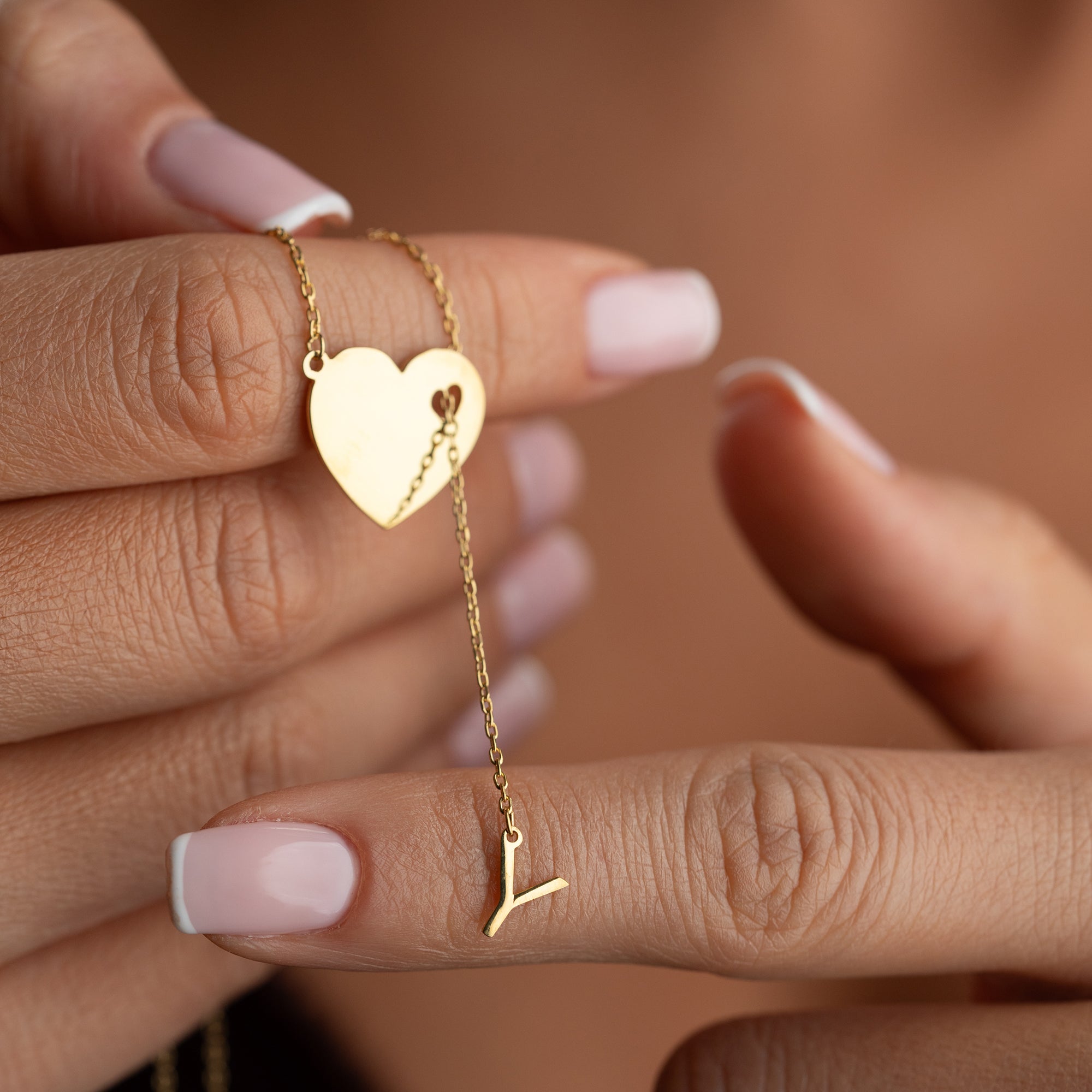 AMOUR LARIAT INITIAL HALSBAND | 925 SILVER