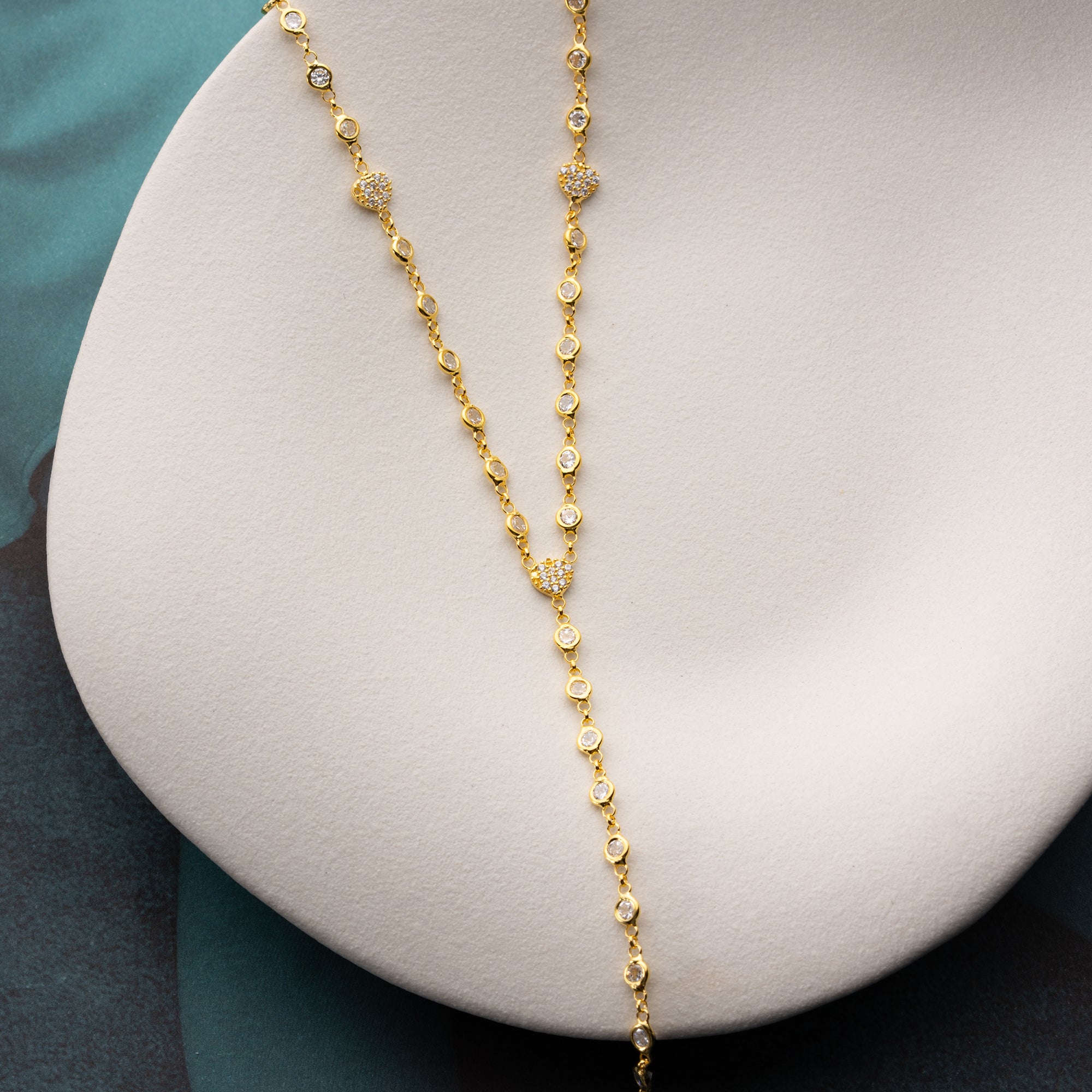 PAVÉHJÄRTA Y HALSBAND | 925 SILVER