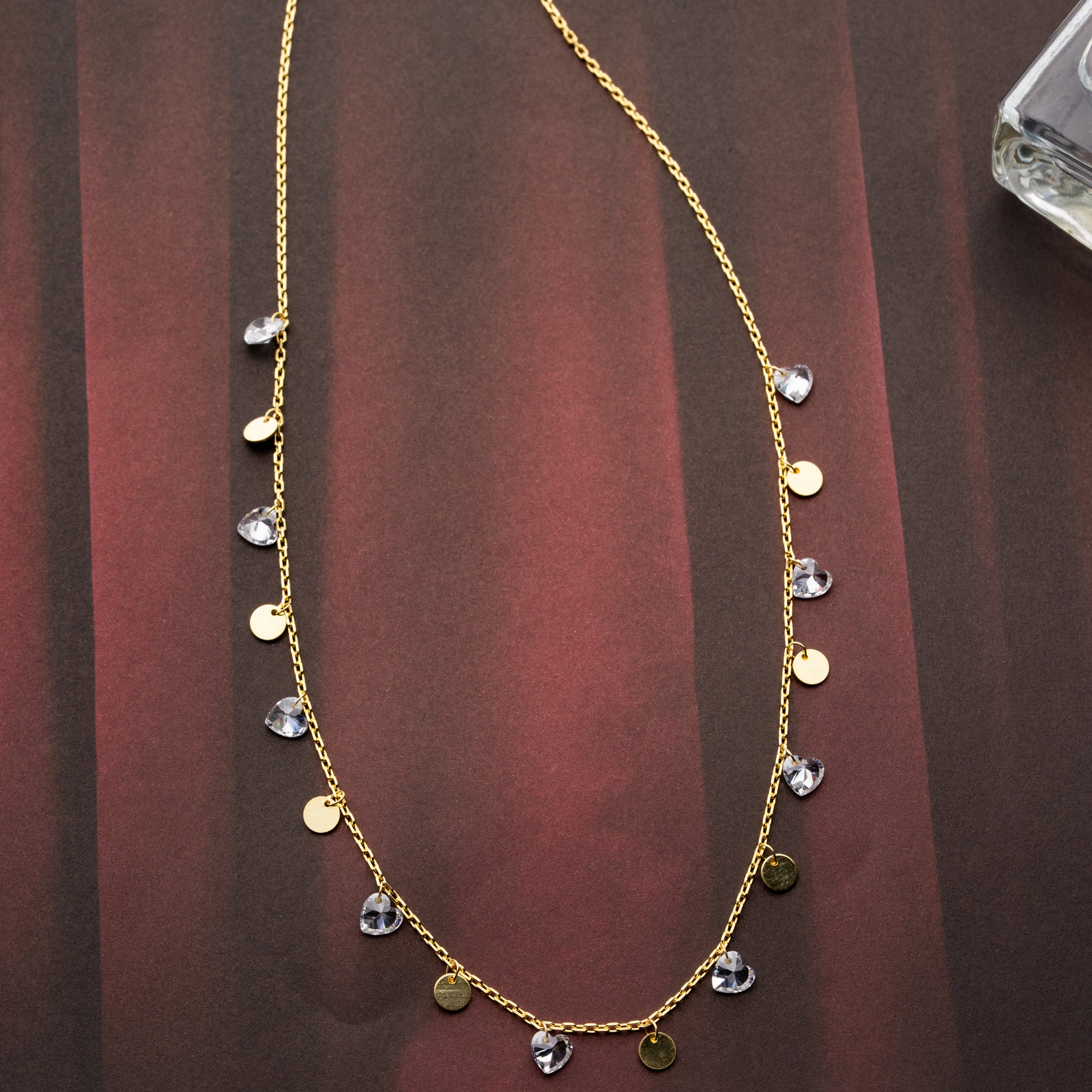 PLATTA OCH DROPPE HALSBAND | 925 SILVER
