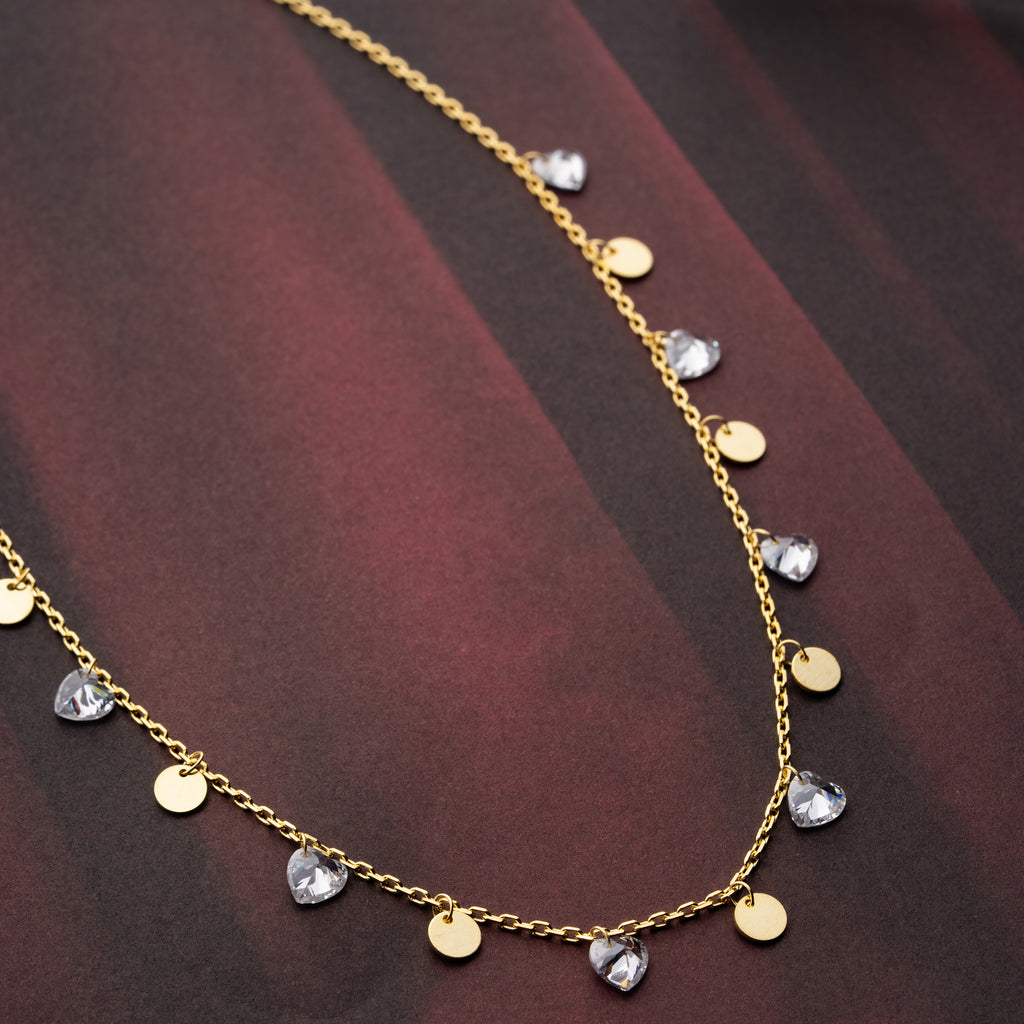 PLATTA OCH DROPPE HALSBAND | 925 SILVER