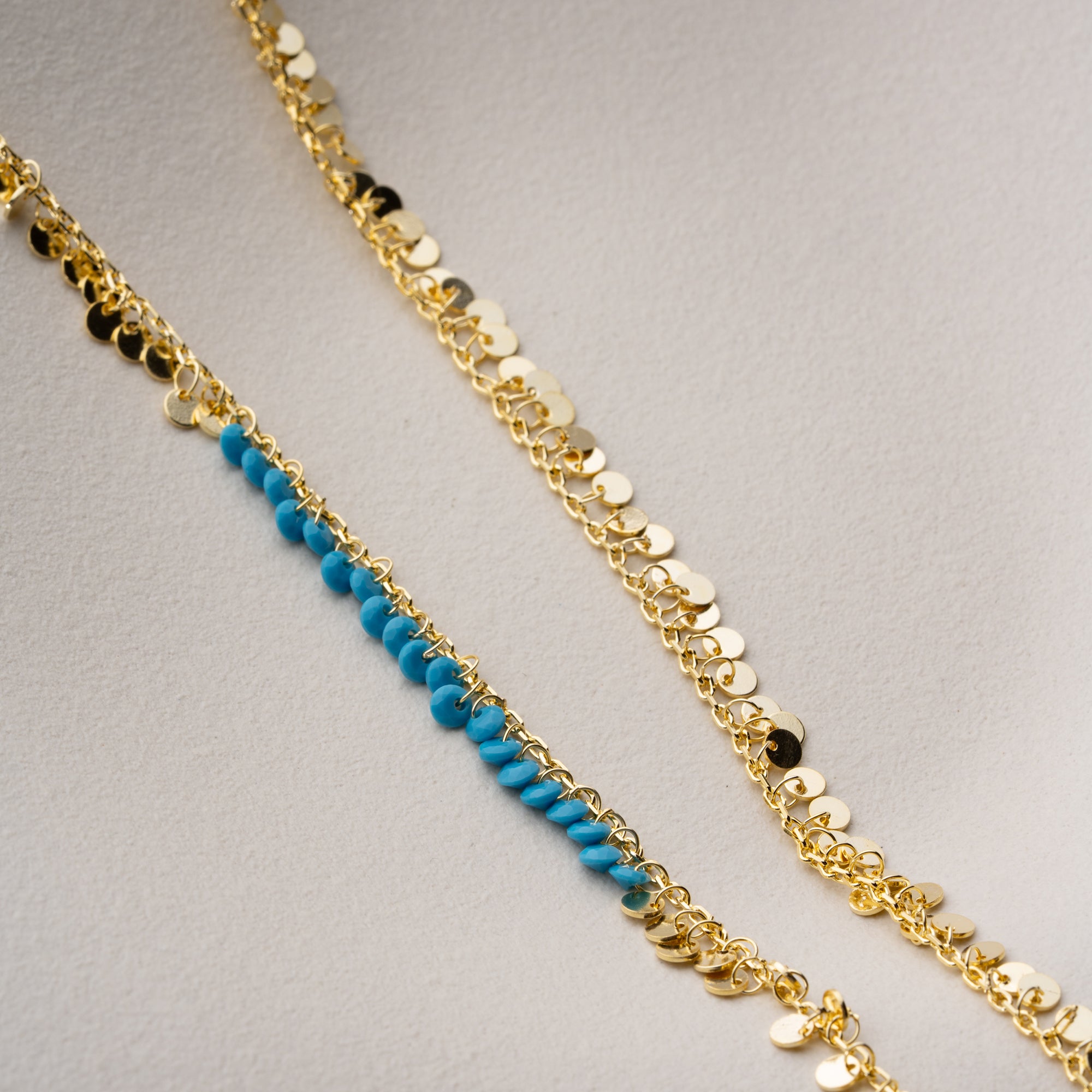 HALSBAND MED TURKOSPÄRLA OCH PLATTA | 925 SILVER