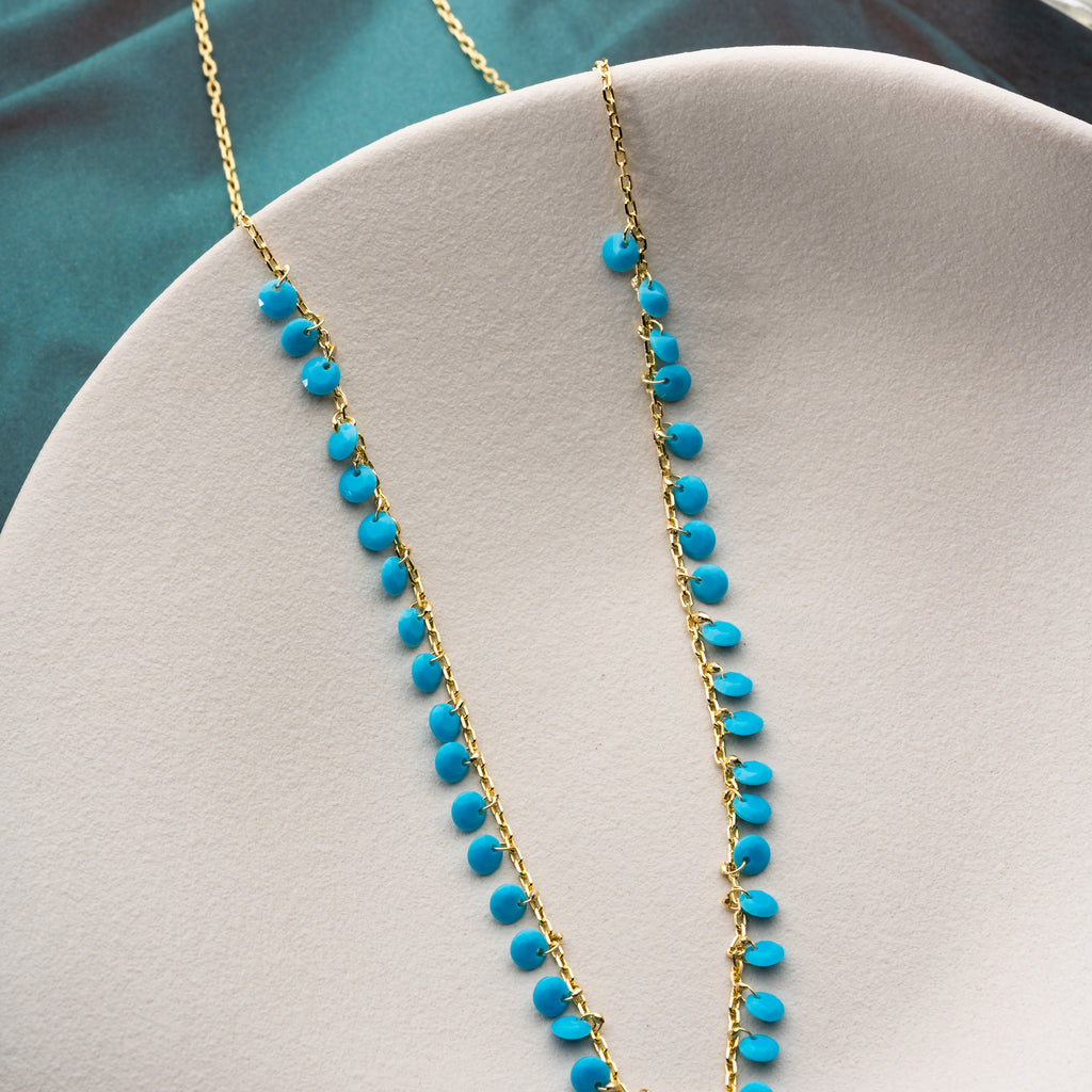 TURKOSDROPPE HALSBAND | 925 SILVER