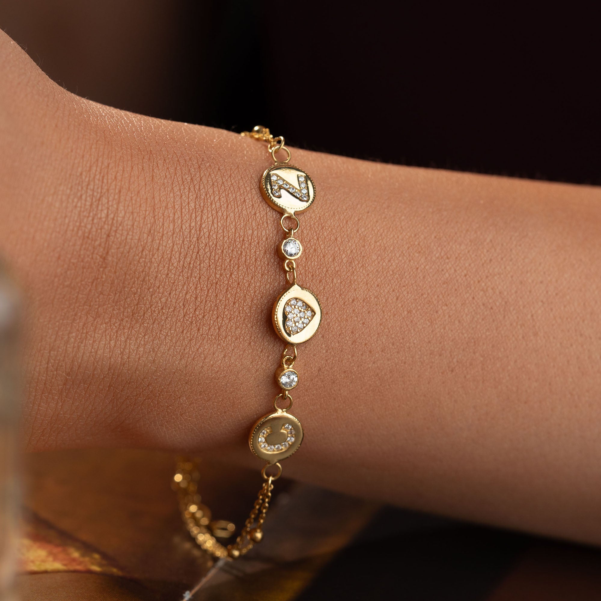 AMOUR INITIAL ARMBAND | 925 SILVER