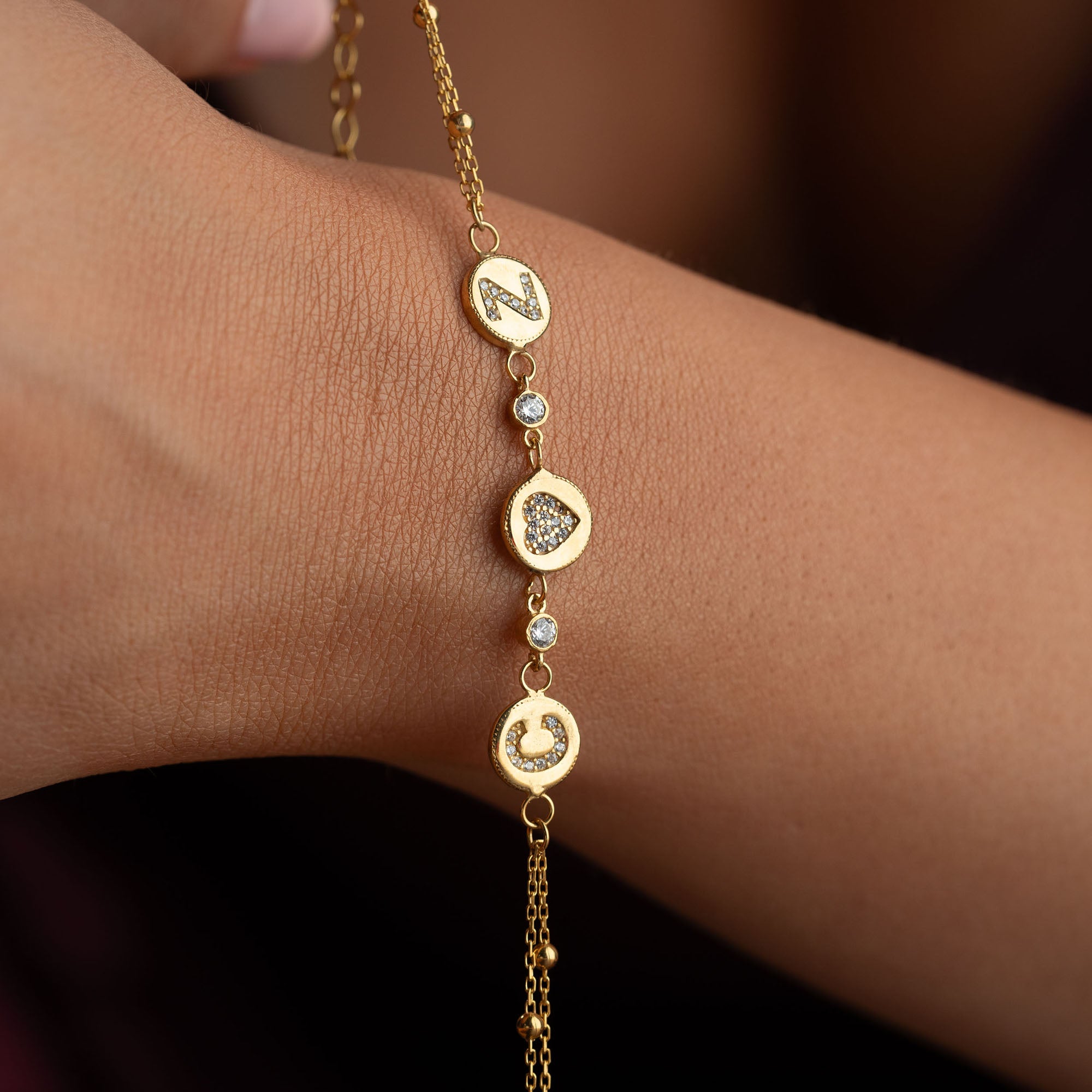 AMOUR INITIAL ARMBAND | 925 SILVER