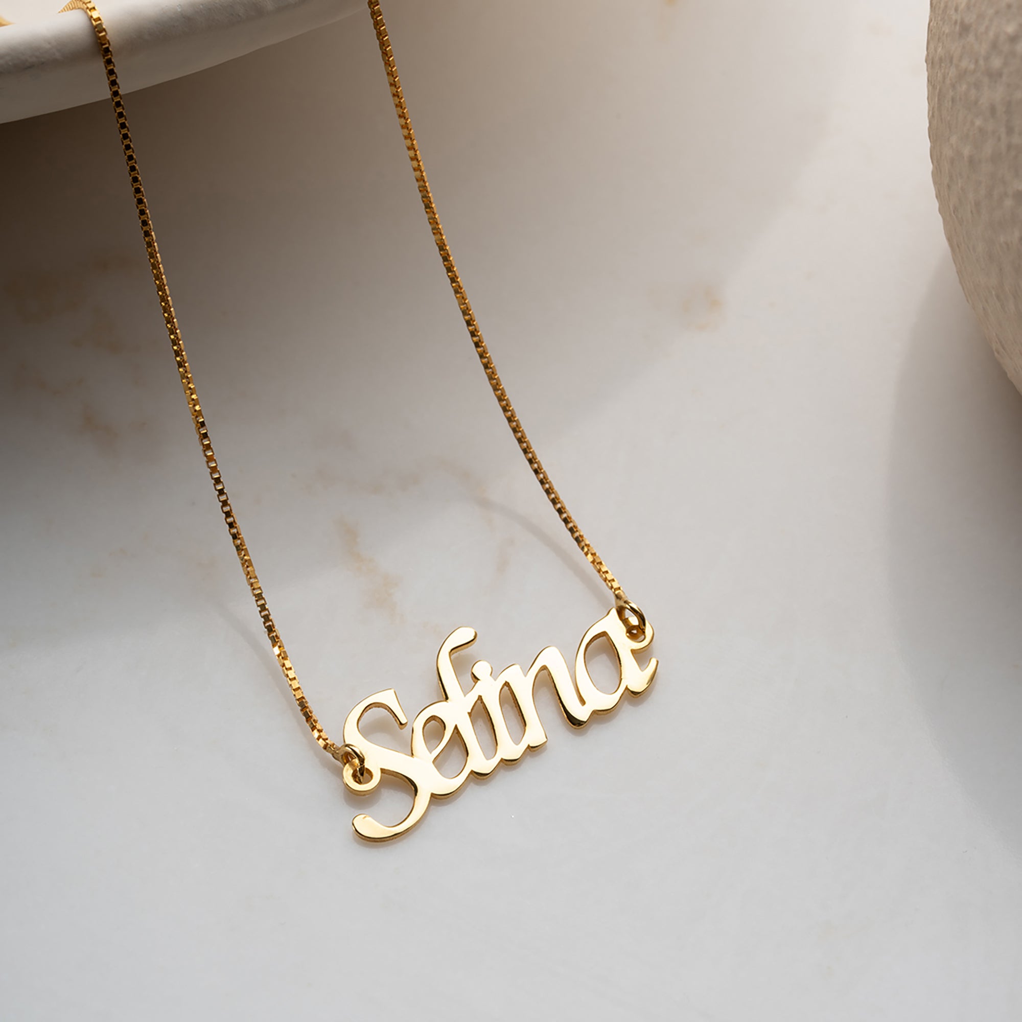 KUBISK NAMNKEDJA | 925 SILVER 