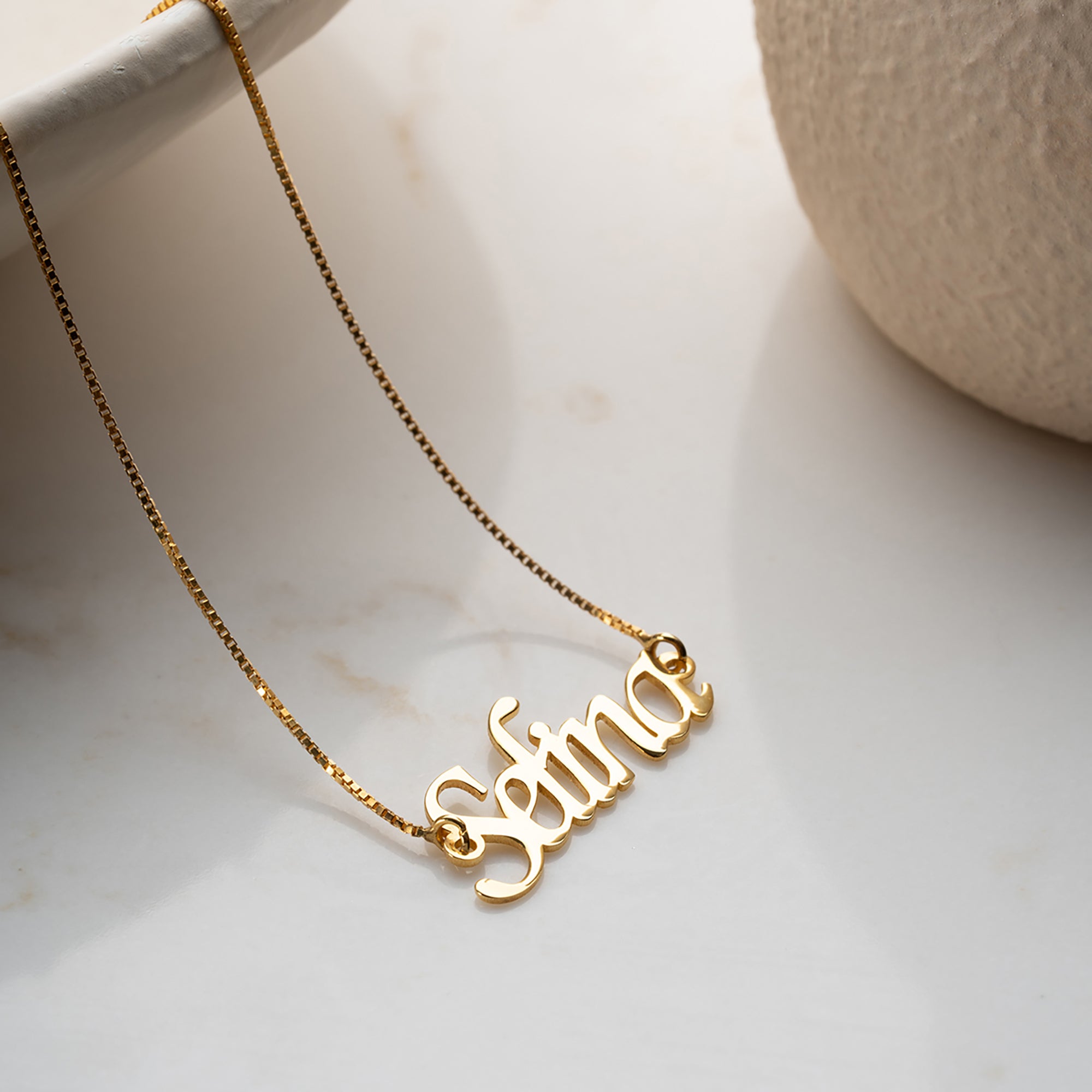 KUBISK NAMNKEDJA | 925 SILVER 