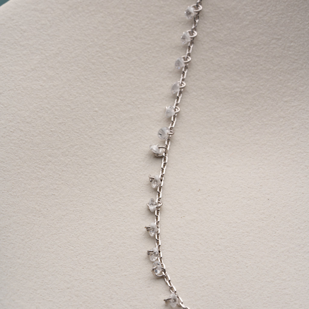 CRYSTAL DROPS ANKELKEDJA | 925 SILVER