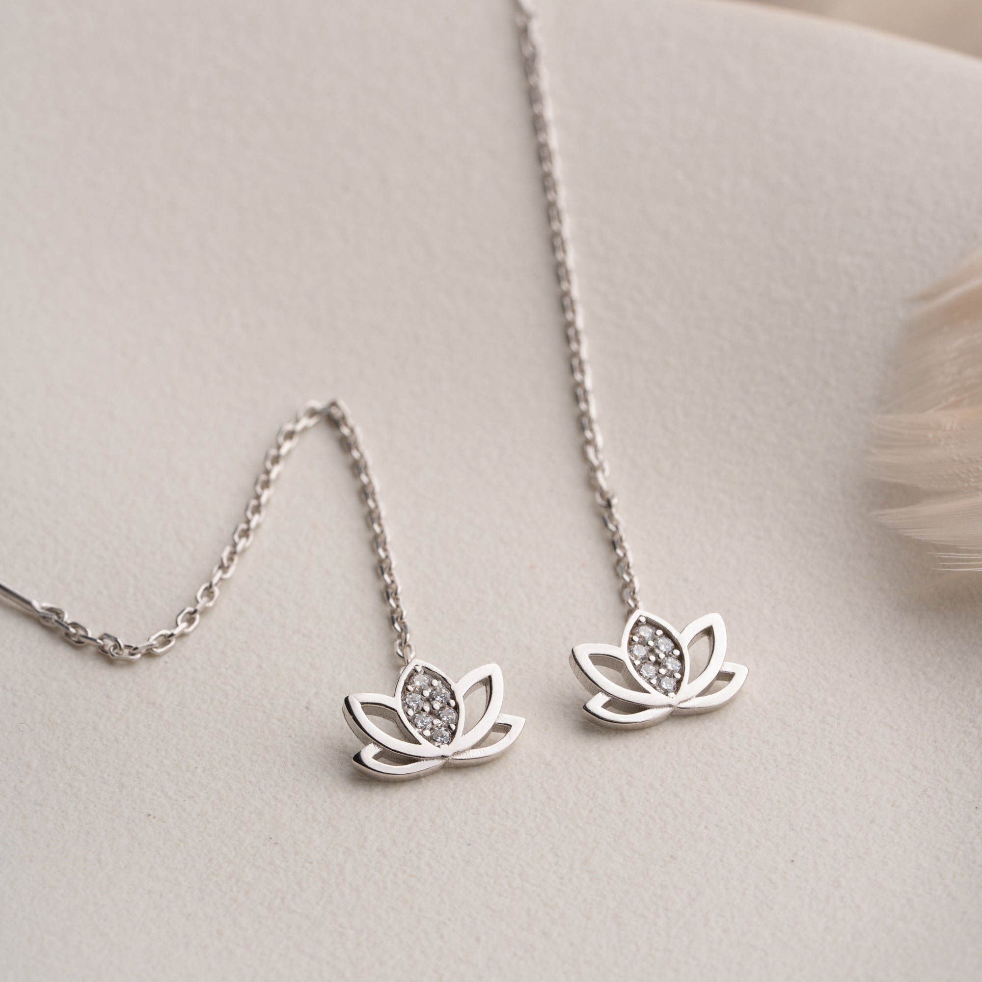 LOTUSÖRHÄNGEN | 925 SILVER
