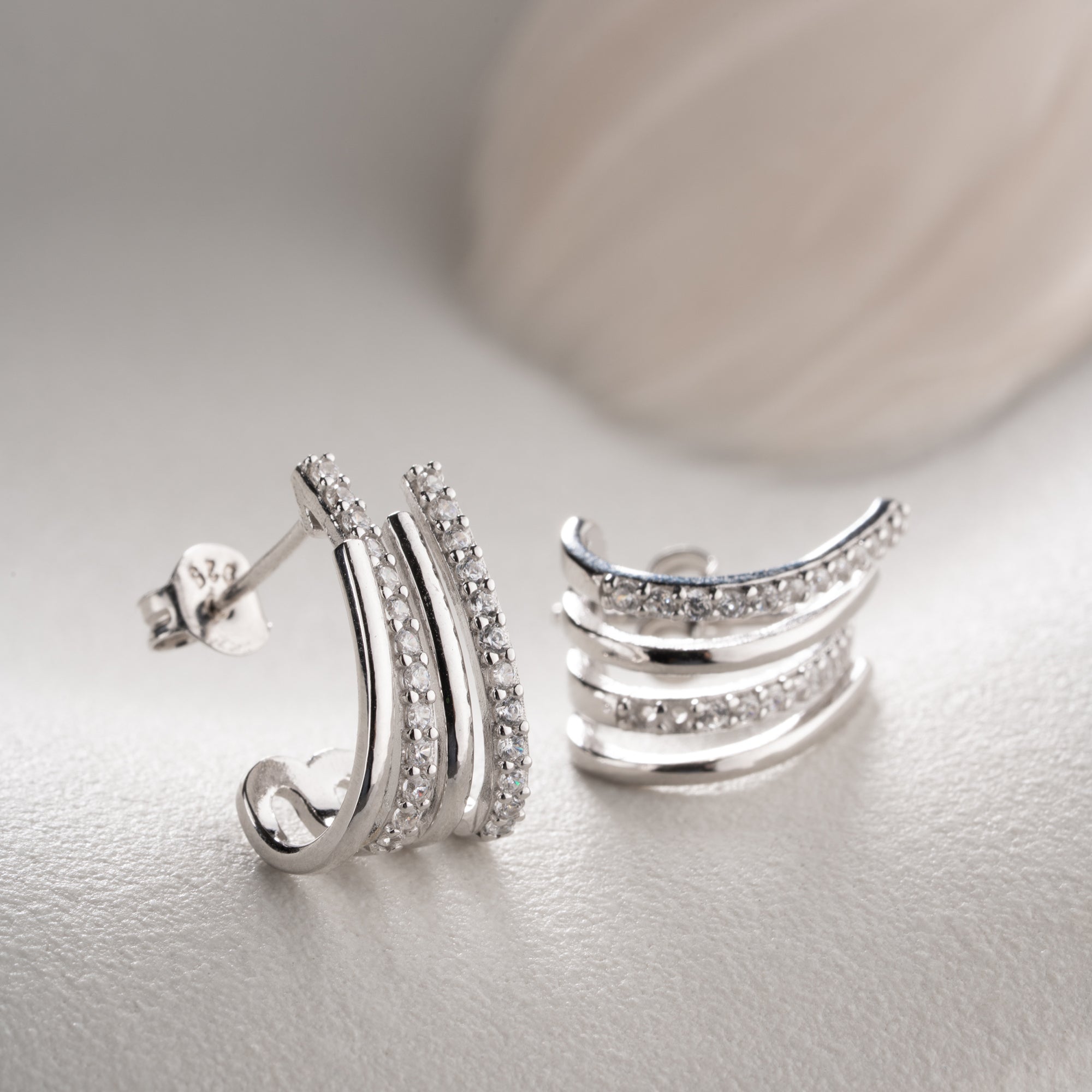 FLERRADIGA ZIRKONÖRHÄNGEN | 925 SILVER