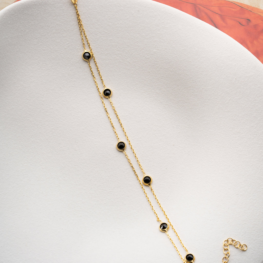 SVART TENU ARMBAND | 925 SILVER