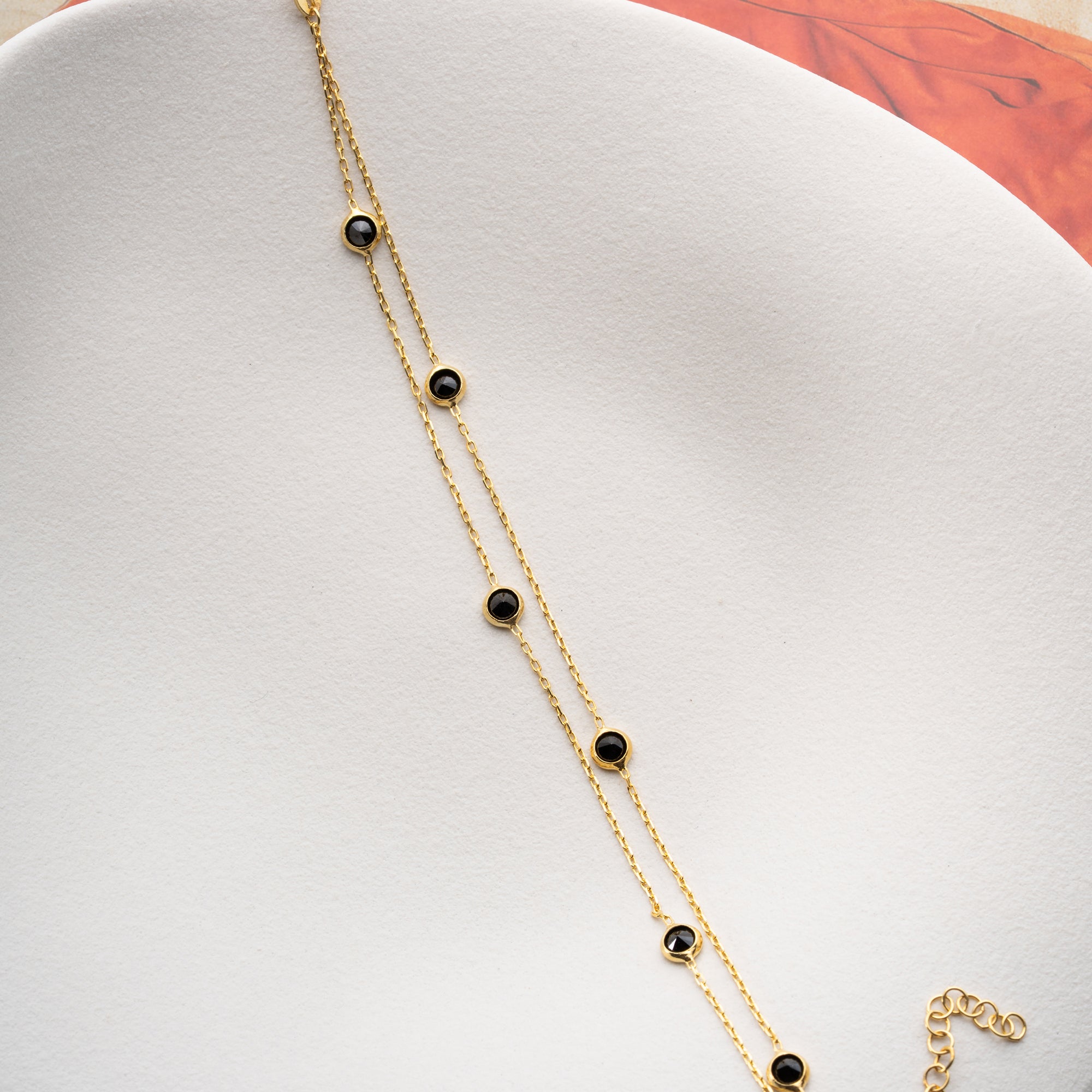 SVART TENU ARMBAND | 925 SILVER