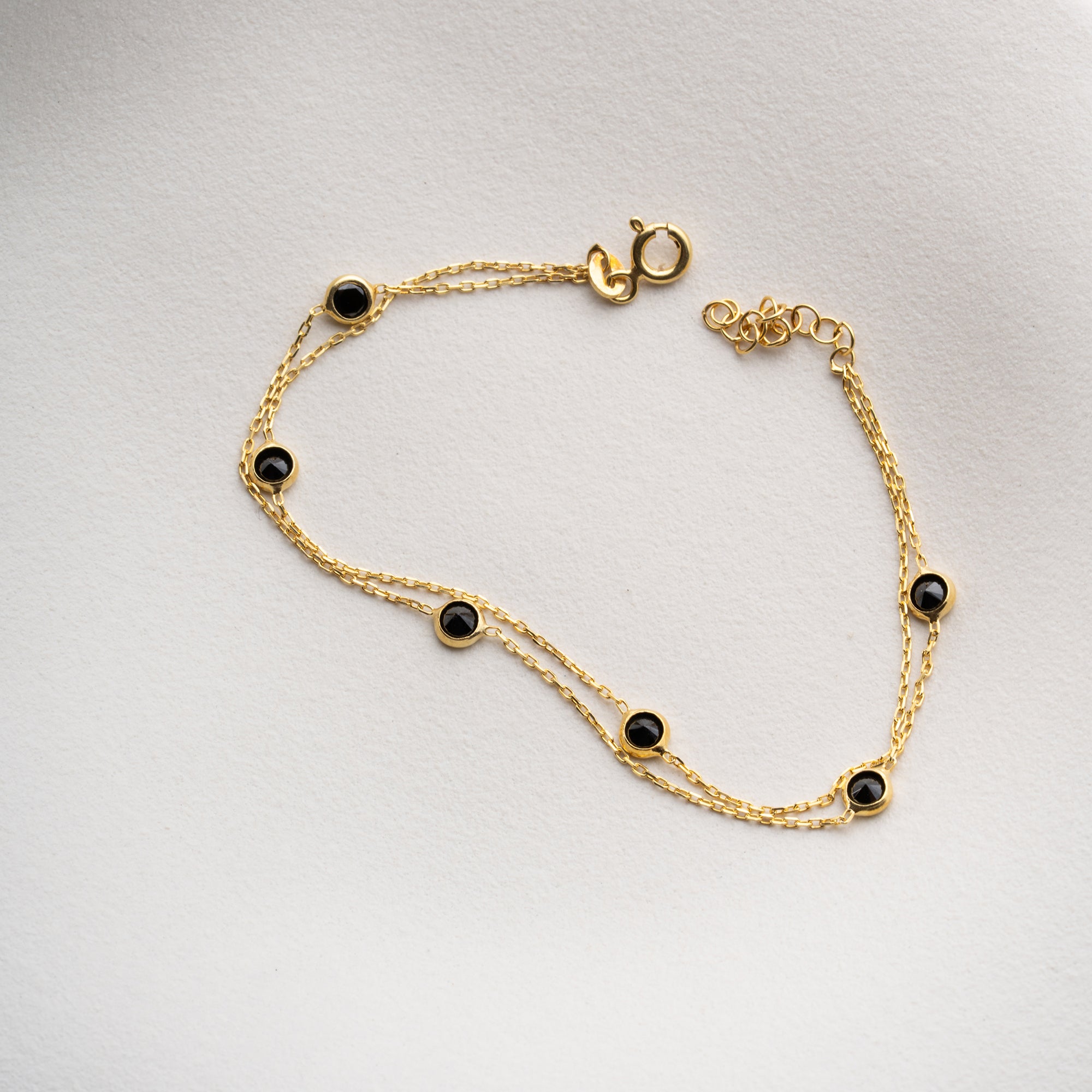 SVART TENU ARMBAND | 925 SILVER