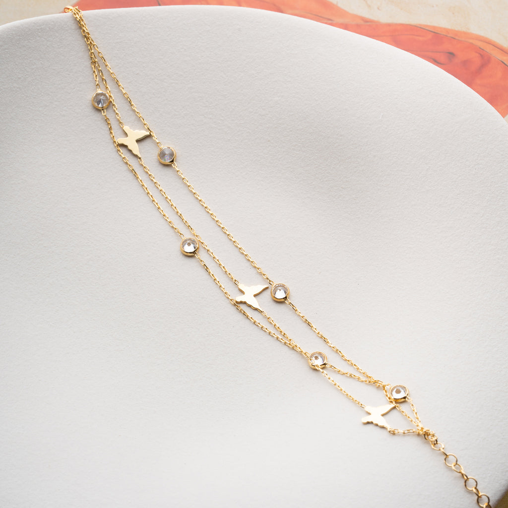 ARMBAND MED FJÄRILSSTEN | 925 SILVER