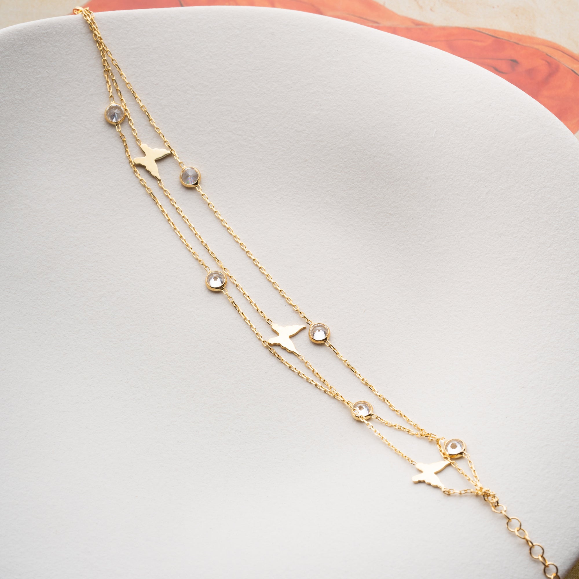 ARMBAND MED FJÄRILSSTEN | 925 SILVER