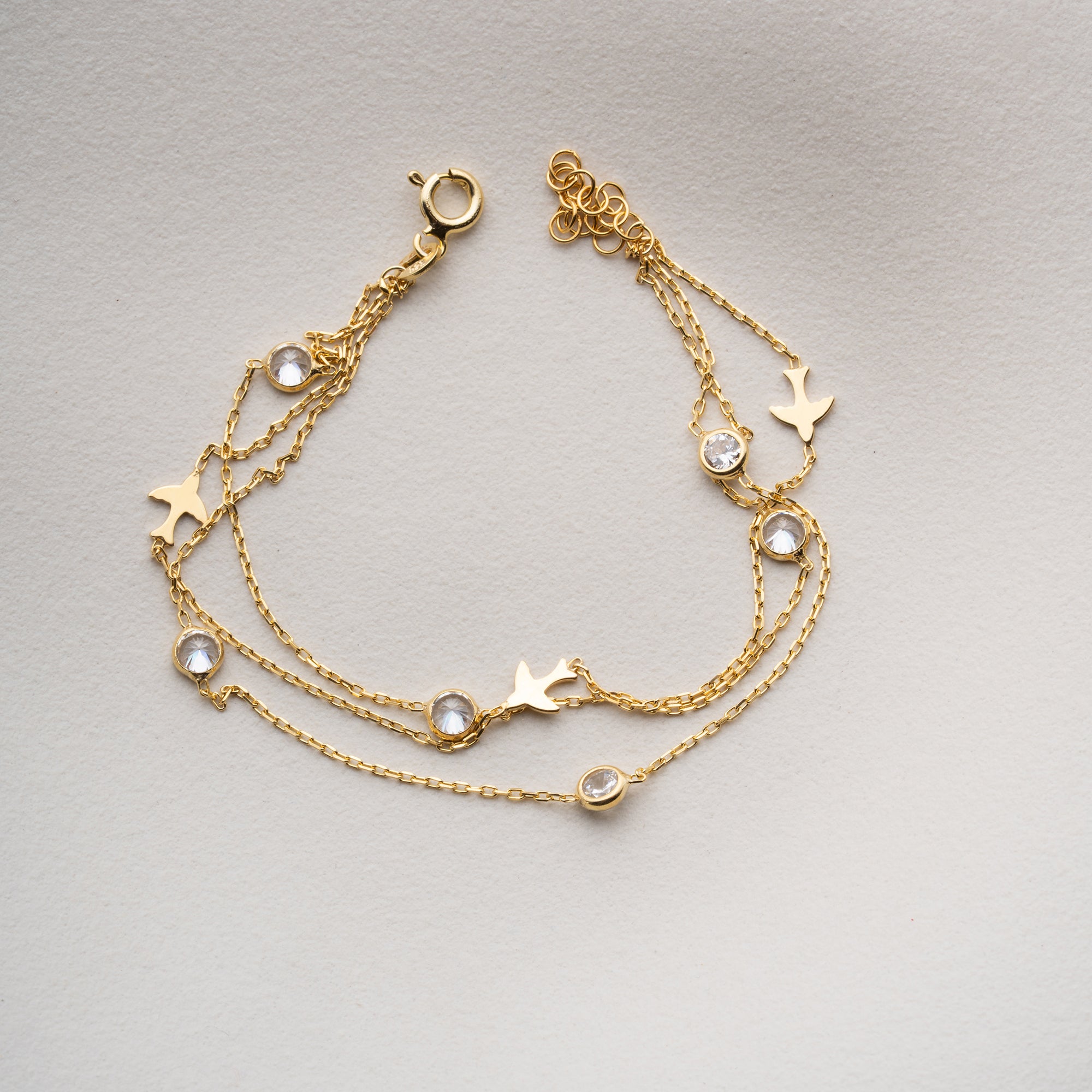 ARMBAND FÅGEL STEN | 925 SILVER