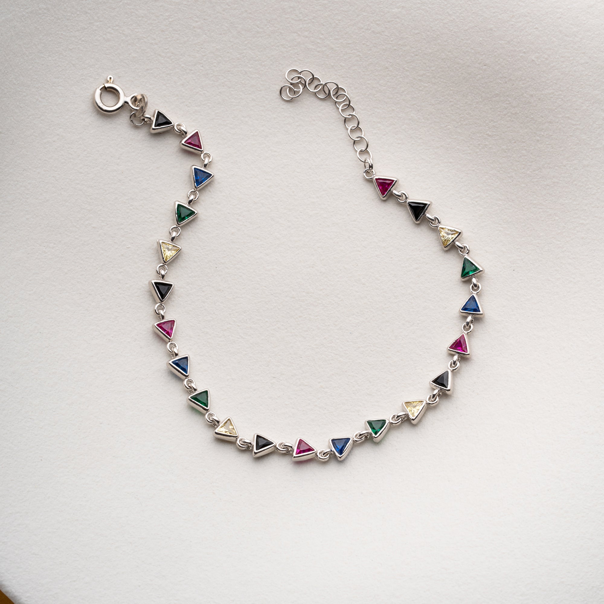 RÖD FÄRGFULL ARMBAND | 925 SILVER