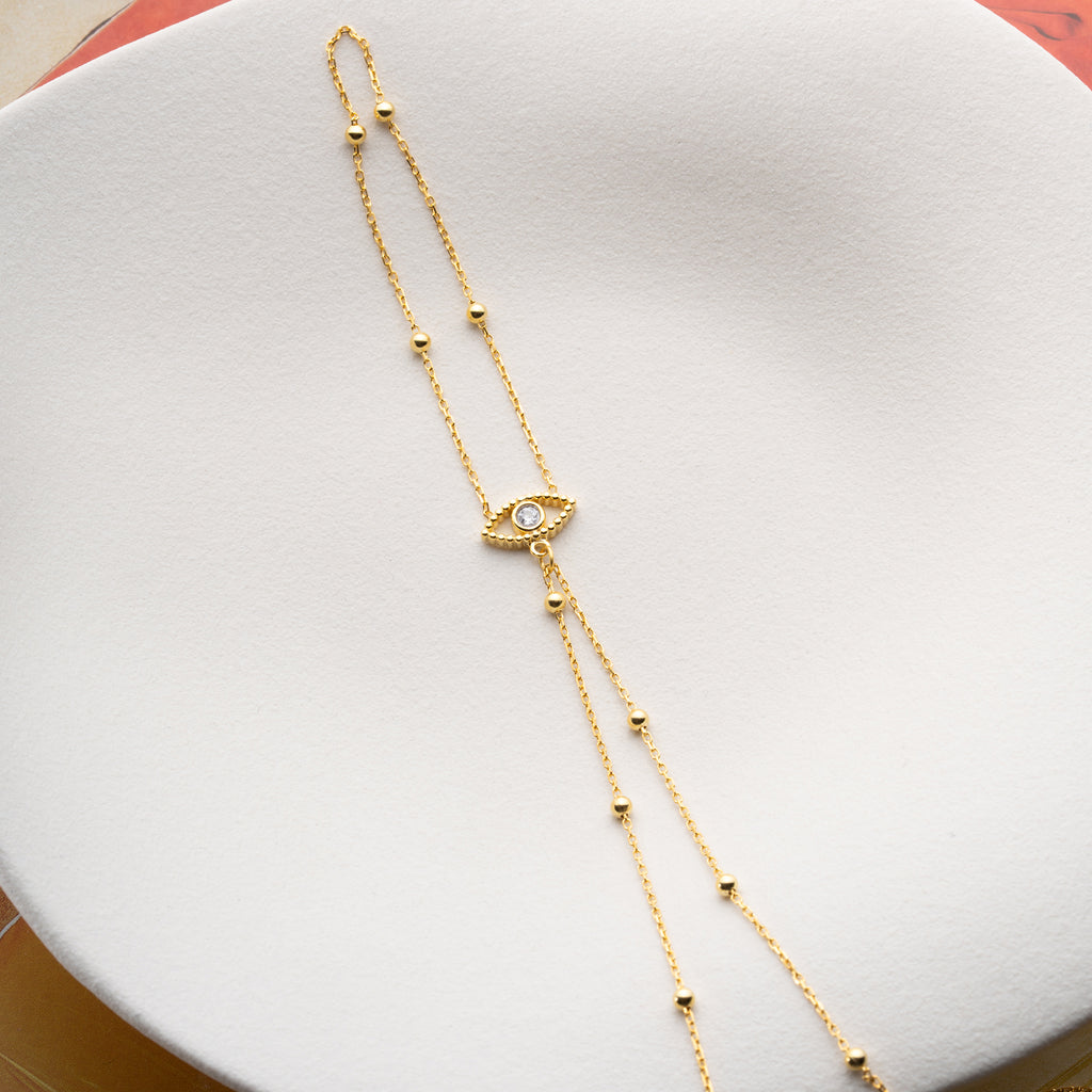 ZIRCONIA EYE HAND KEDJA | 925 SILVER