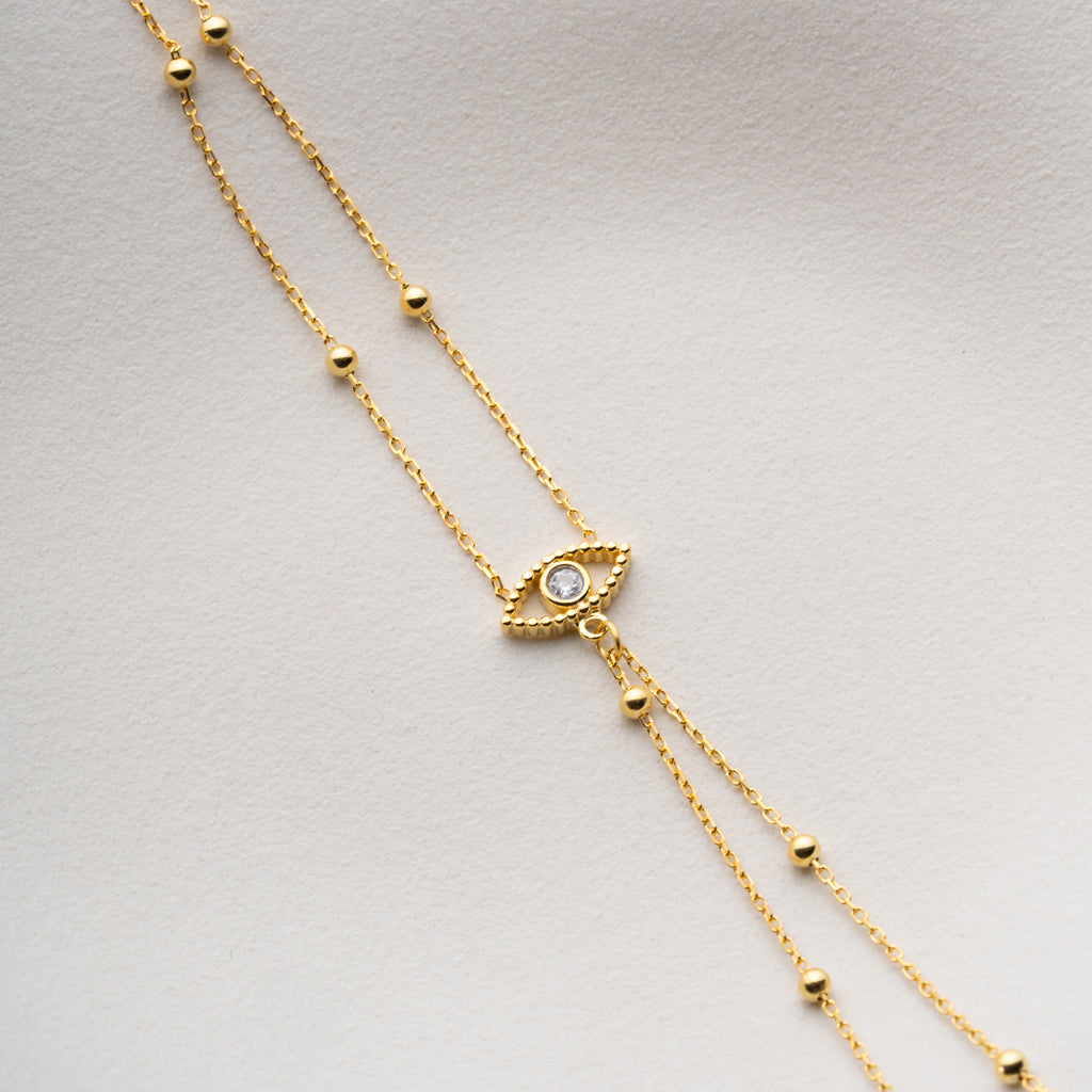 ZIRCONIA EYE HAND KEDJA | 925 SILVER