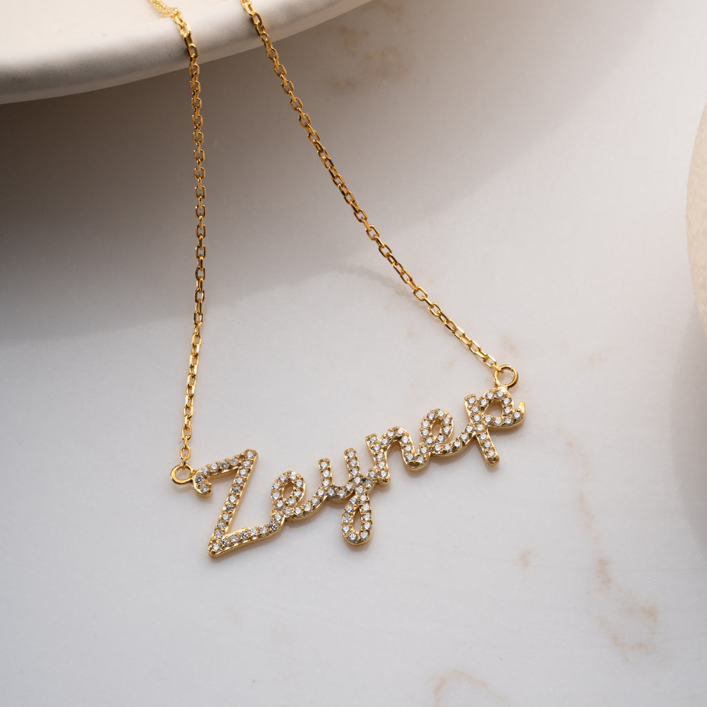 ZIRCONIA NAMN KEDJA PREMIUM | 925 SILVER