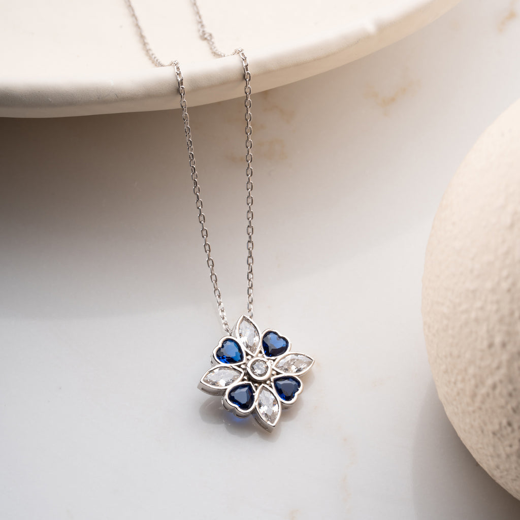 MIGOK BLÅ KEDJA | 925 SILVER 