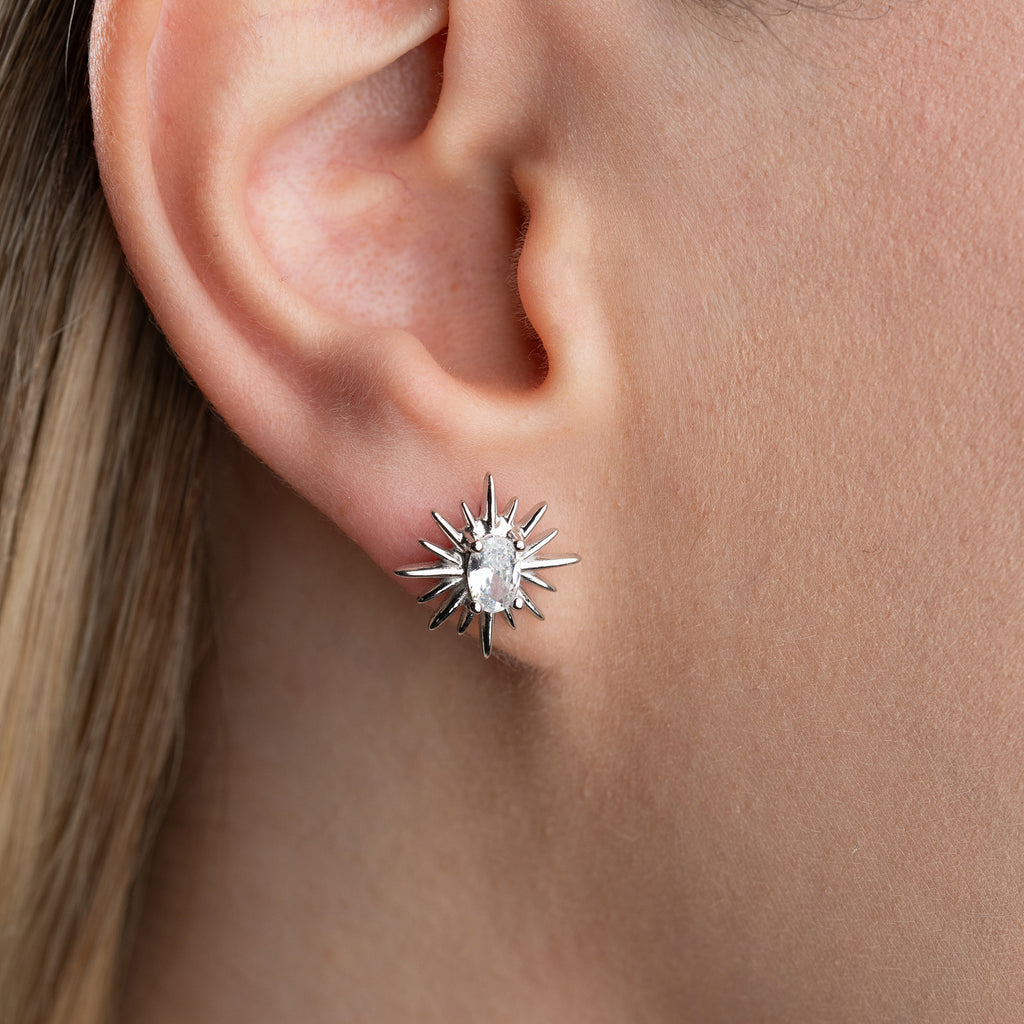 MINIMALISTISKA ÖRHÄNGEN MED OVAL ZIRKON | 925 SILVER