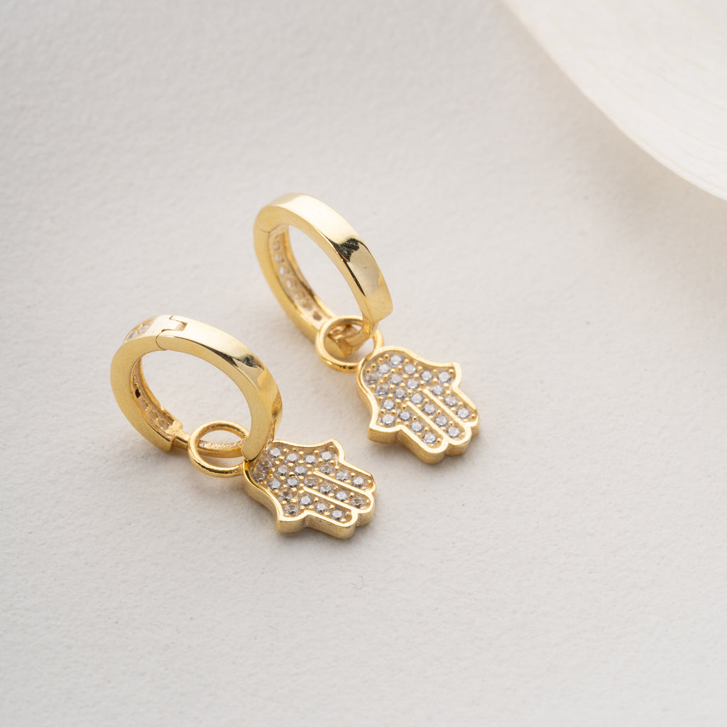 FATIMA'S HAND STENHÄNGNINGAR | 925 SILVER