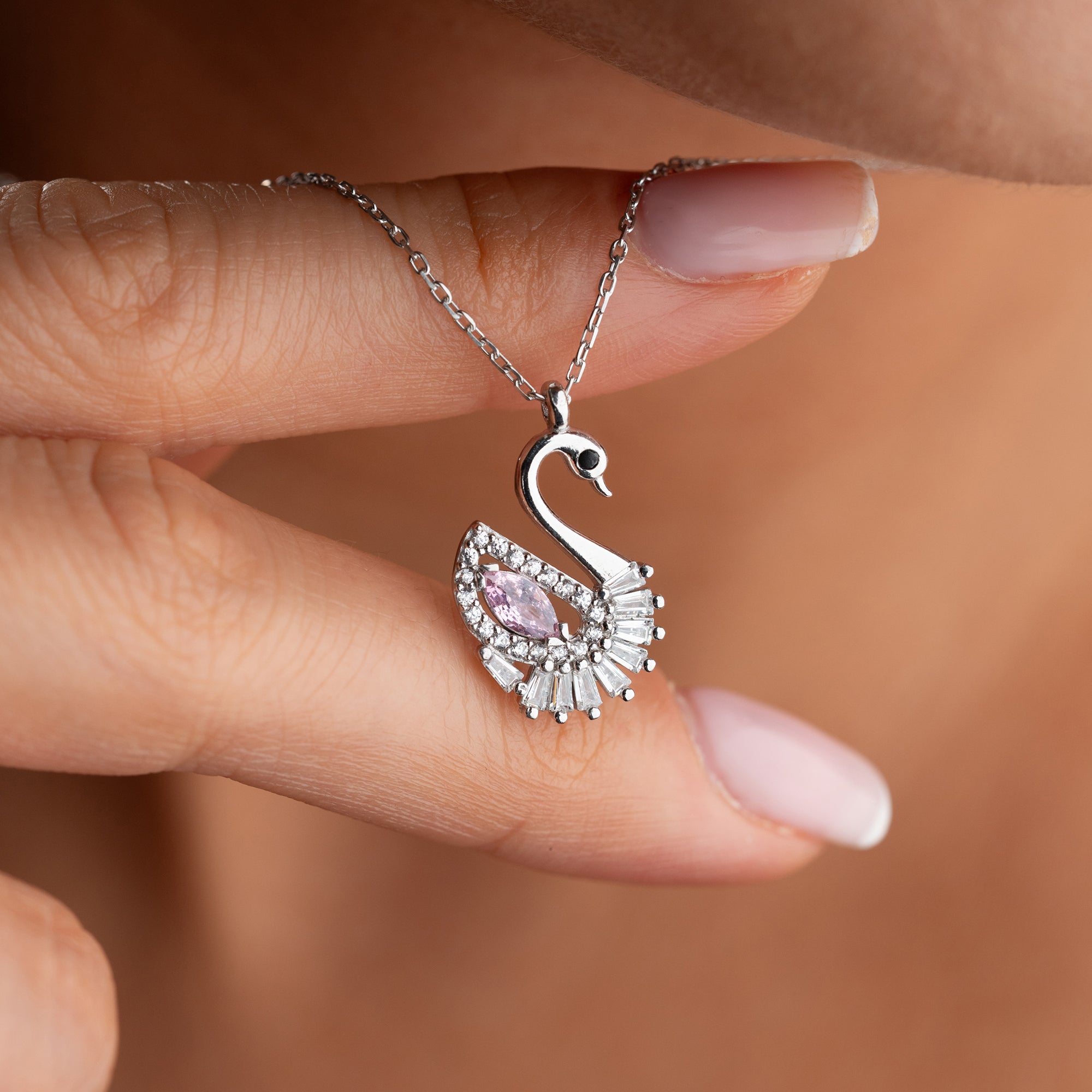HALSBAND MED SVAN | 925 SILVER