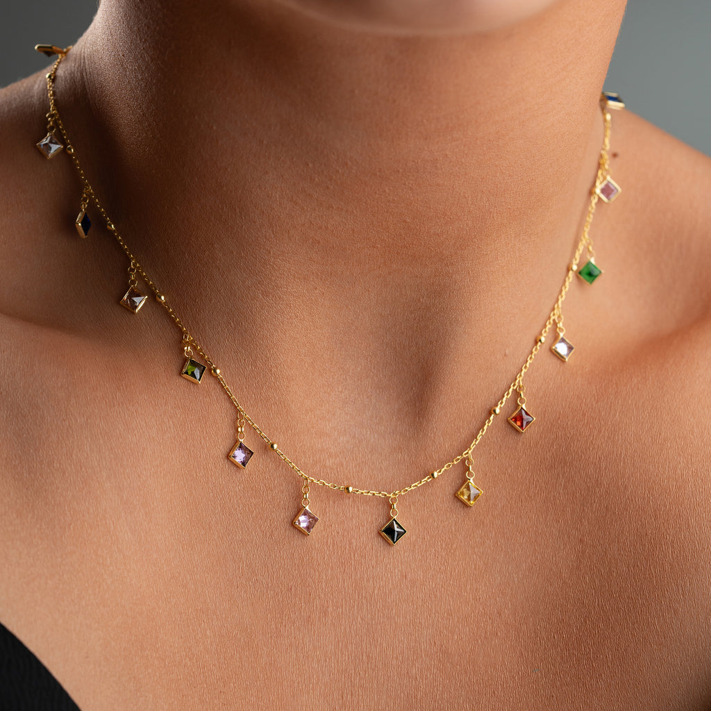 FÄRGPRAKT HALSBAND | 925 SILVER
