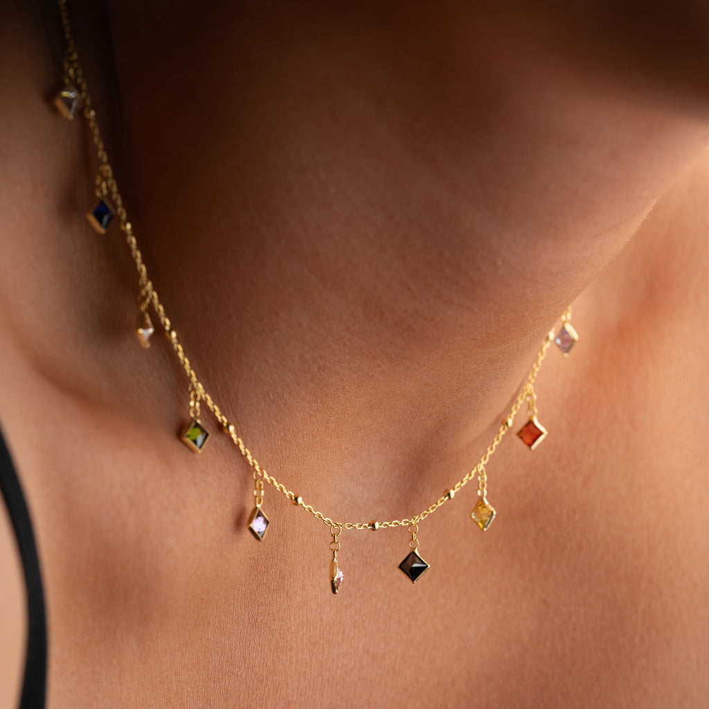 FÄRGPRAKT HALSBAND | 925 SILVER