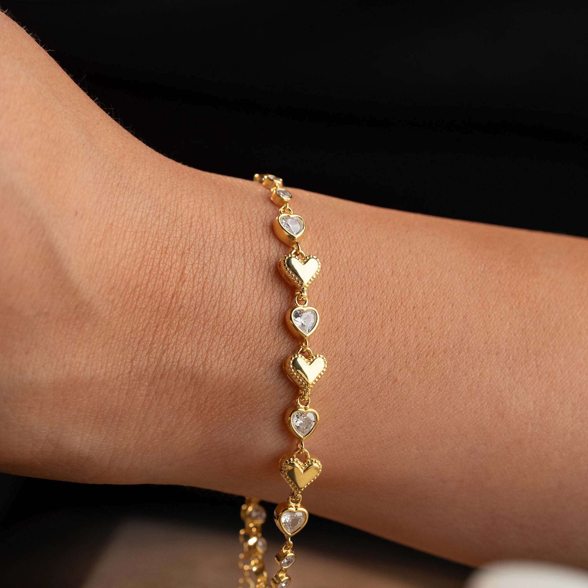 HJÄRTEBAND ARMBAND | 925 SILVER