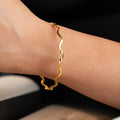 VÅGFORMAD ARMRING | 925 SILVER